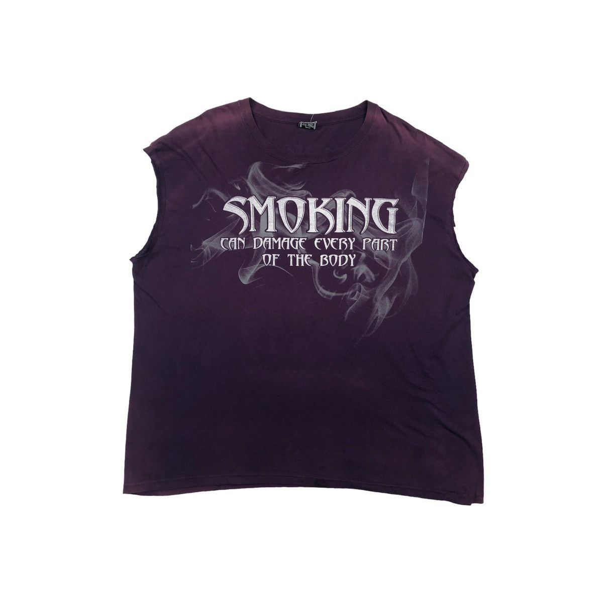 Y2K sleeveless shirt with funny word about smoking