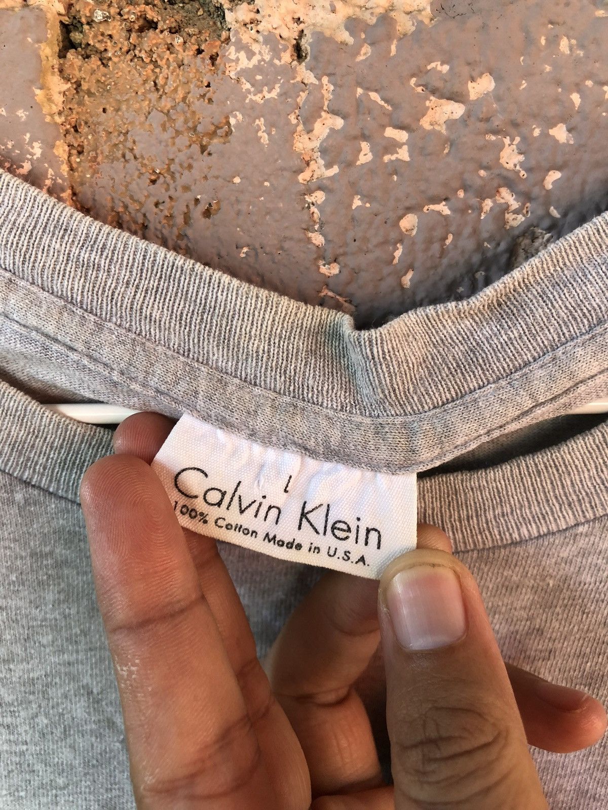 Calvin Klein Rare 90s Vintage CALVIN KLEIN CK Spell Out Big Logo Shirt Size US L / EU 52-54 / 3 - 3 Thumbnail