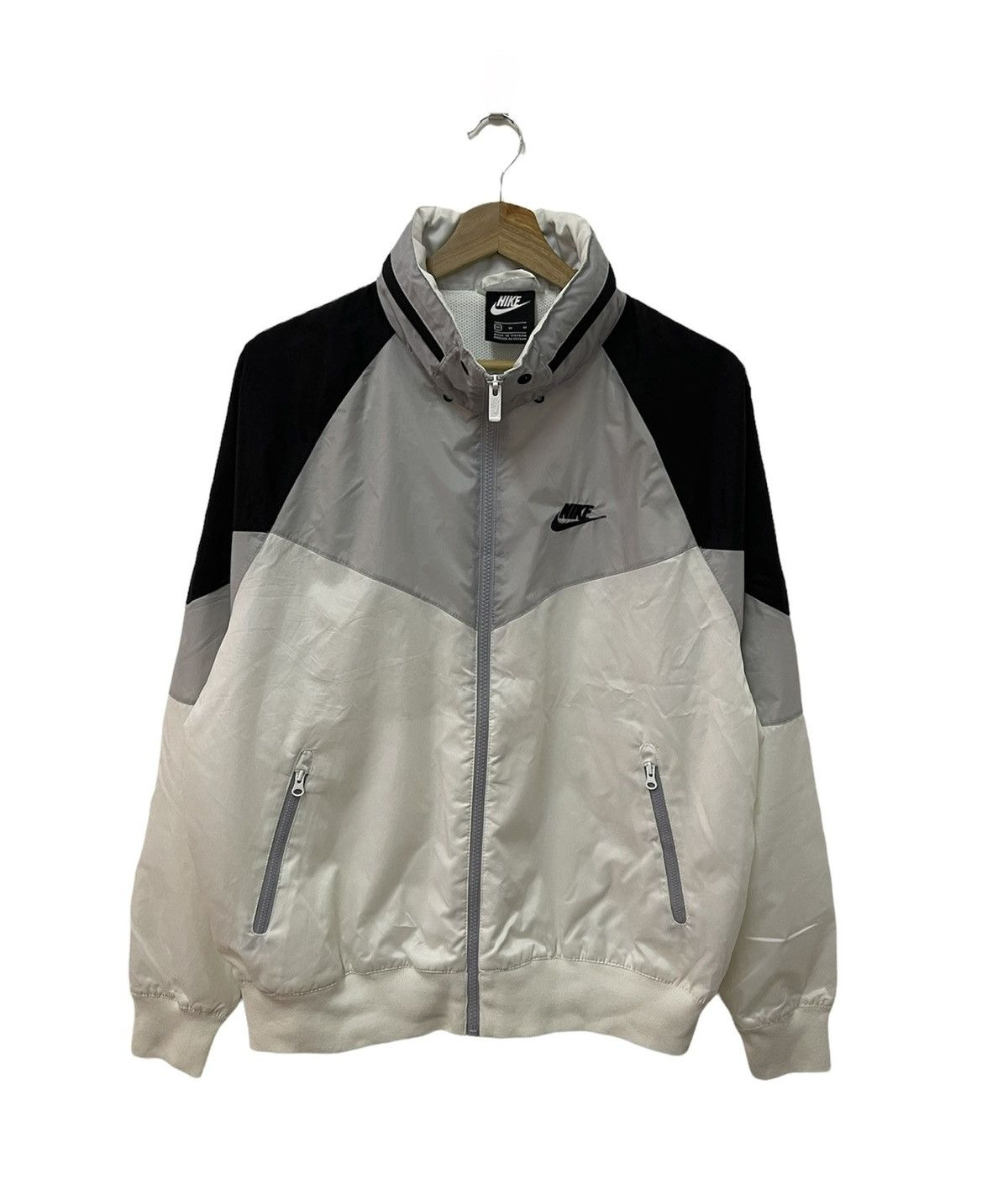 Nike × Vintage Vintage Nike Swoosh Embroidery Y2k Zip Up Jacket Size US M / EU 48-50 / 2 - 1 Thumbnail