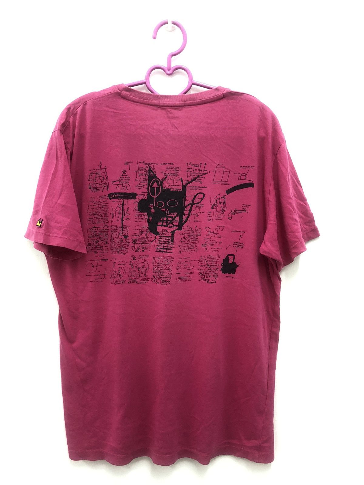 image of Art x Jean Michel Basquiat Uniqlo Shirt in Pink, Men's (Size Medium)