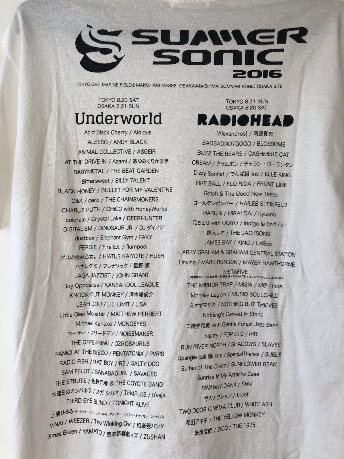 Band Tees × Japanese Brand × Vintage SEND OFFER🤝 Summer Sonic 2016 Tokyo Osaka RADIOHEAD Size US M / EU 48-50 / 2 - 1 Thumbnail