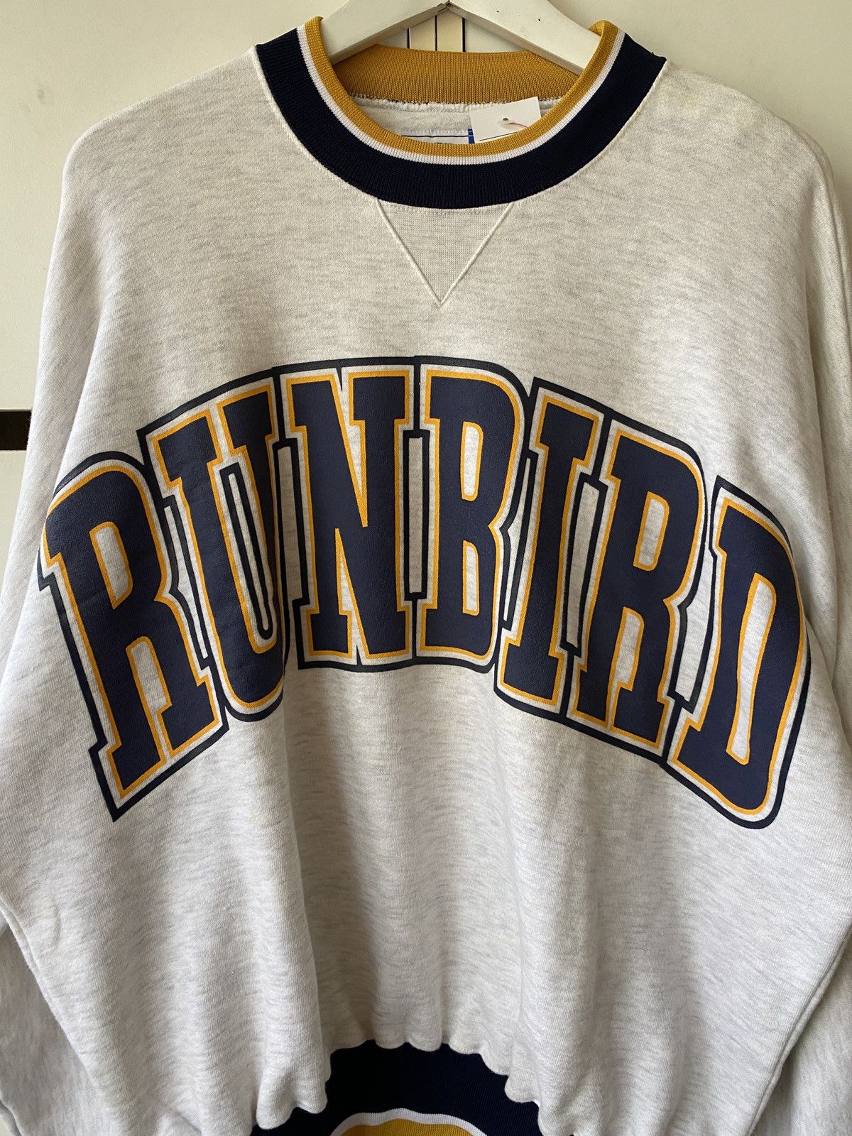 Mizuno × Vintage VINTAGE RUNBIRD BY MIZUNO SPELL OUT SWEATSHIRT Size US L / EU 52-54 / 3 - 3 Thumbnail
