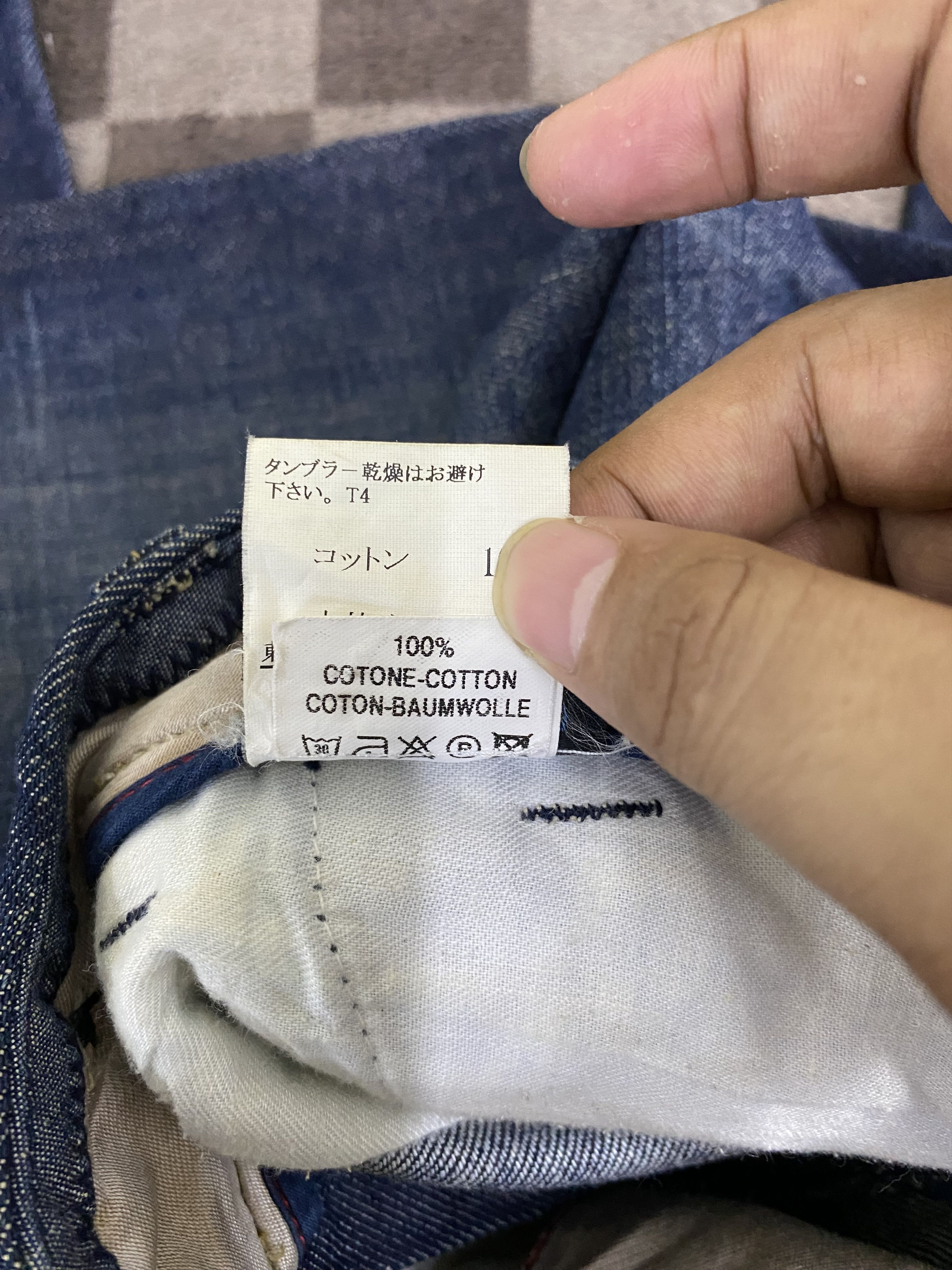 Vintage Italian Designer Re-Hash RH-003 Metal Back Buckle Denim Jean Size US 29 - 16 Thumbnail