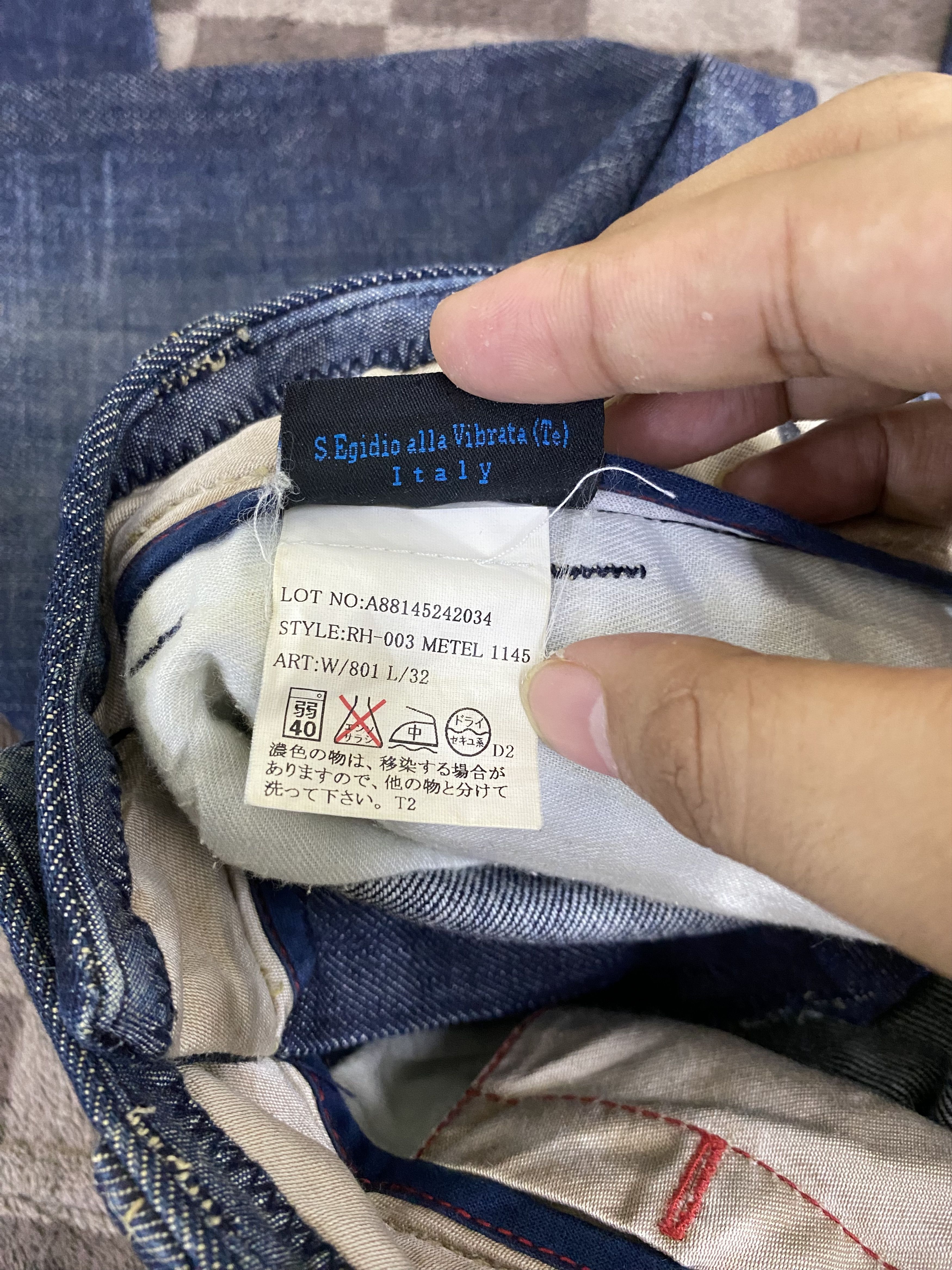 Vintage Italian Designer Re-Hash RH-003 Metal Back Buckle Denim Jean Size US 29 - 14 Thumbnail
