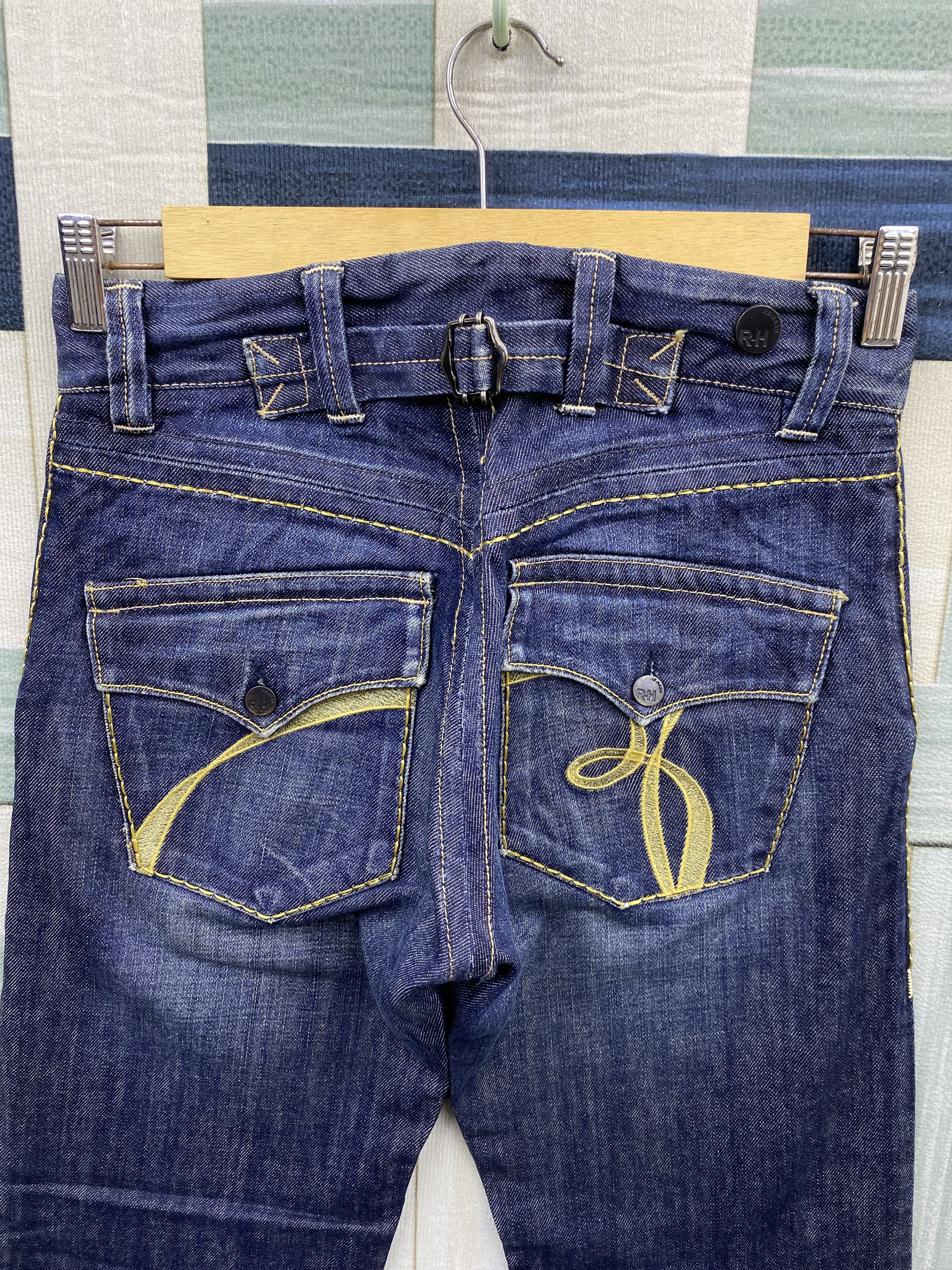 Vintage Italian Designer Re-Hash RH-003 Metal Back Buckle Denim Jean Size US 29 - 4 Thumbnail