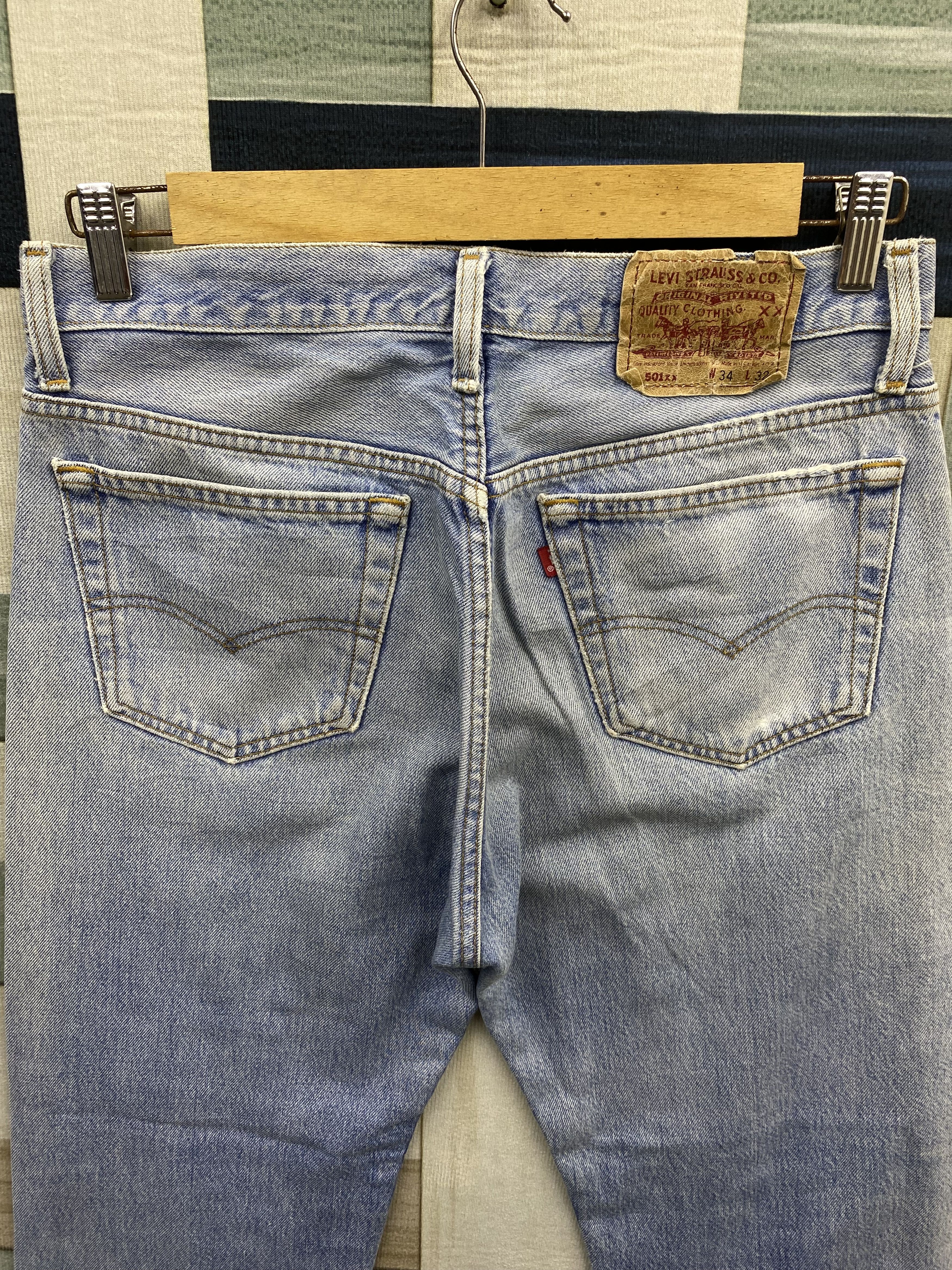 Levi's Vintage Levi's 501 Distress Faded Blue Jean Pant Size US 32 / EU 48 - 4 Thumbnail