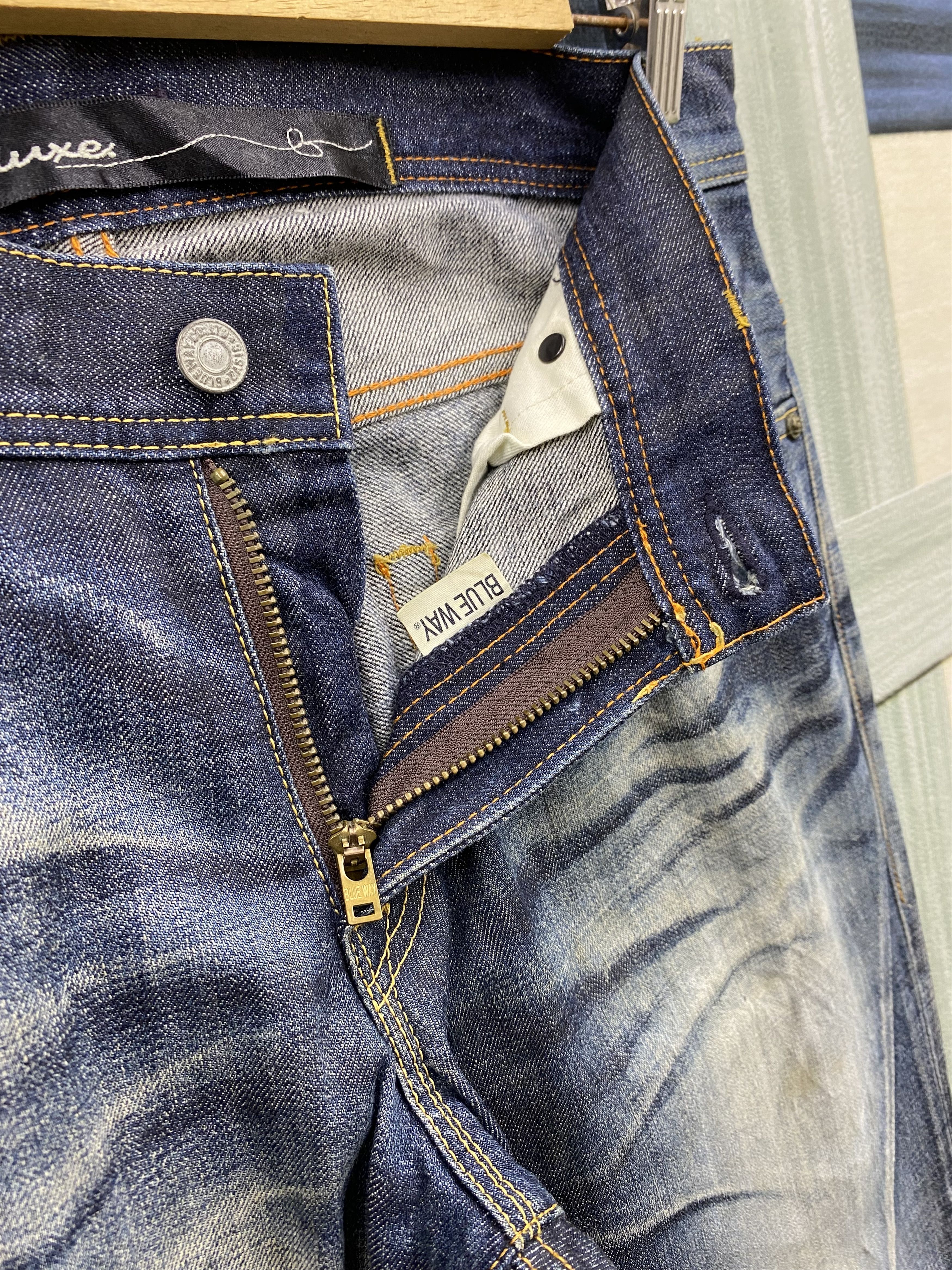 Japanese Brand Japanese Brand Blue Way Faded Blue Denim Jean Size US 35 - 16 Thumbnail