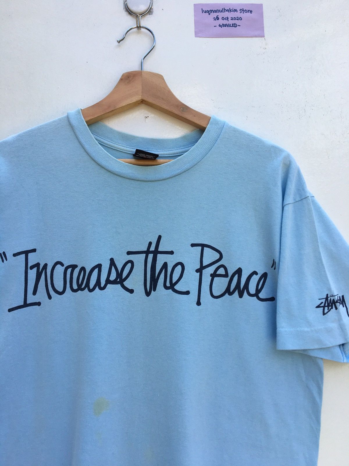 Stussy Vintage Stussy Increase The Peace Tshirt Size US M / EU 48-50 / 2 - 2 Thumbnail