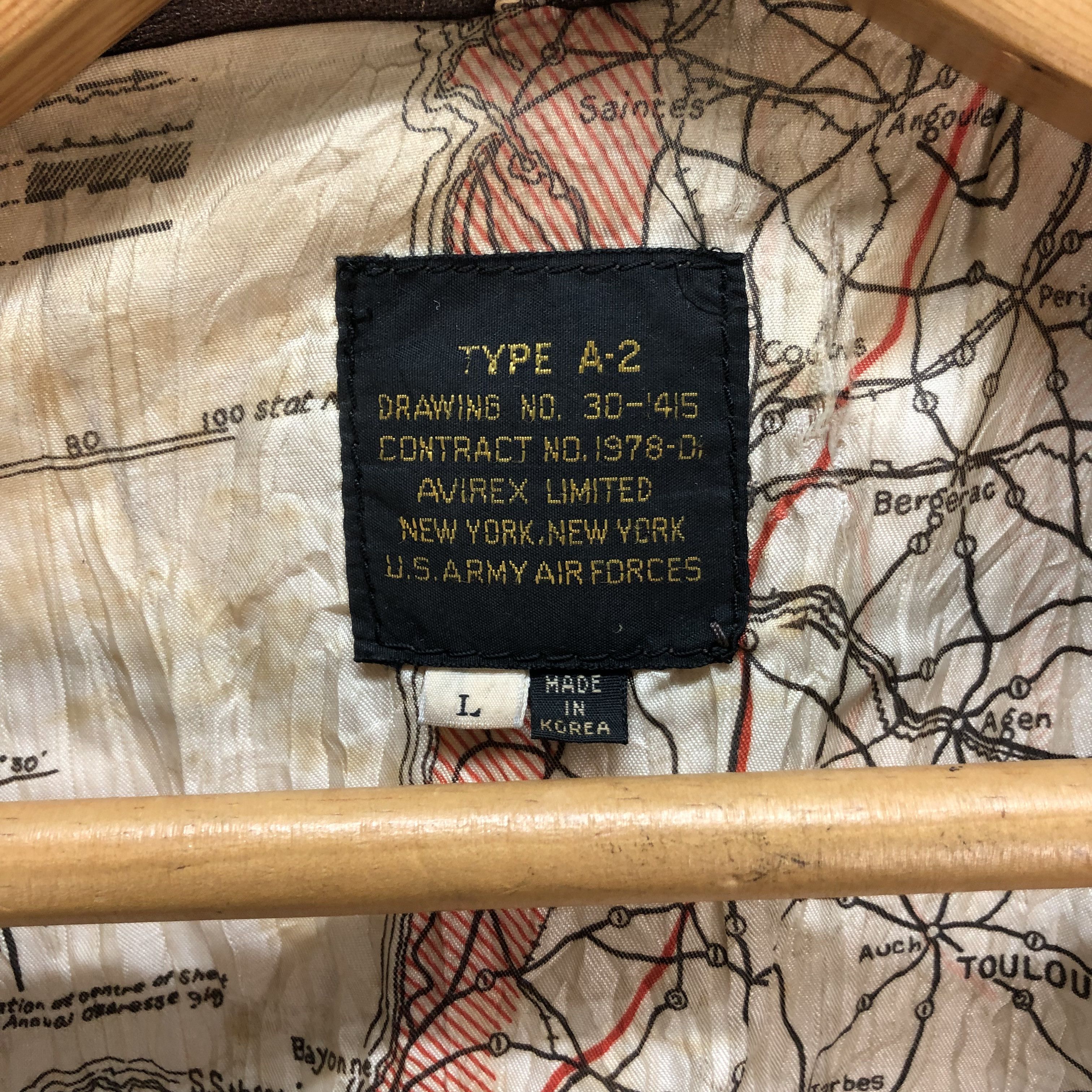 Avirex VINTAGE AVIREX LIMITED USAF DRAWING A2 JACKET #6858-94 Size US L / EU 52-54 / 3 - 16 Thumbnail