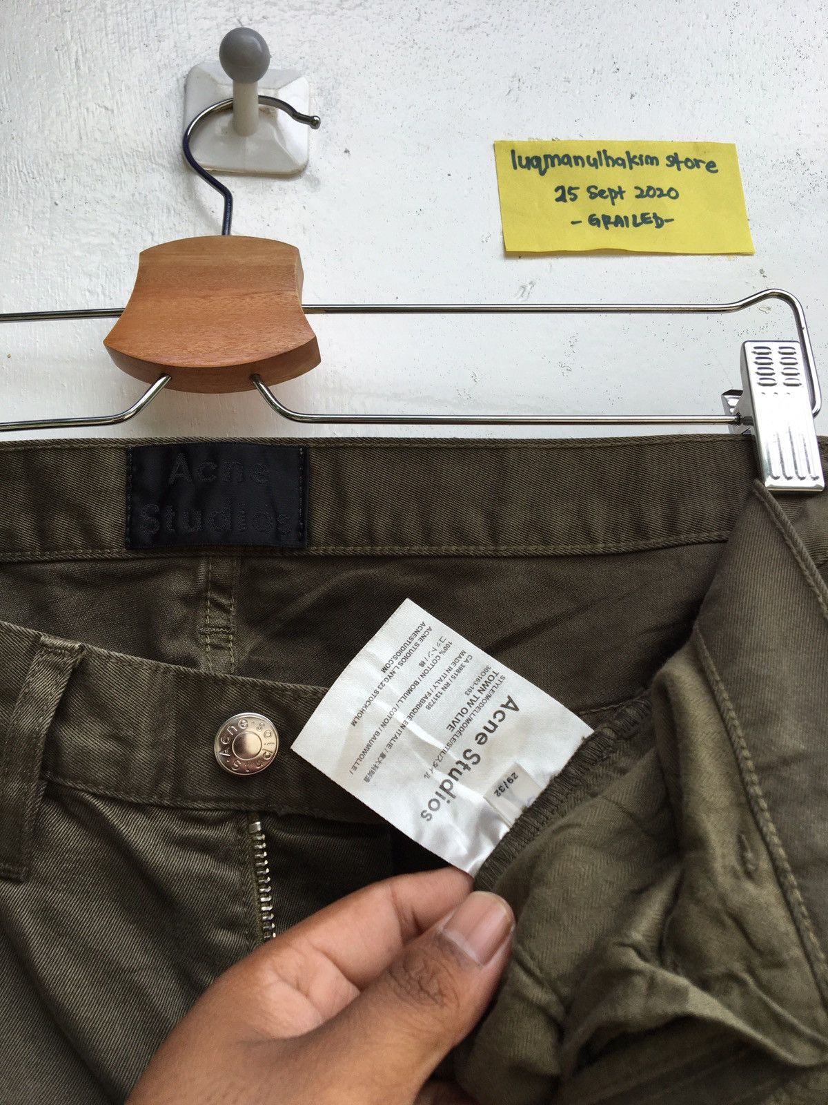 Acne Studios Acne Studios TOWN TW OLIVE Men’s pants Size 29 Size US 29 - 12 Thumbnail