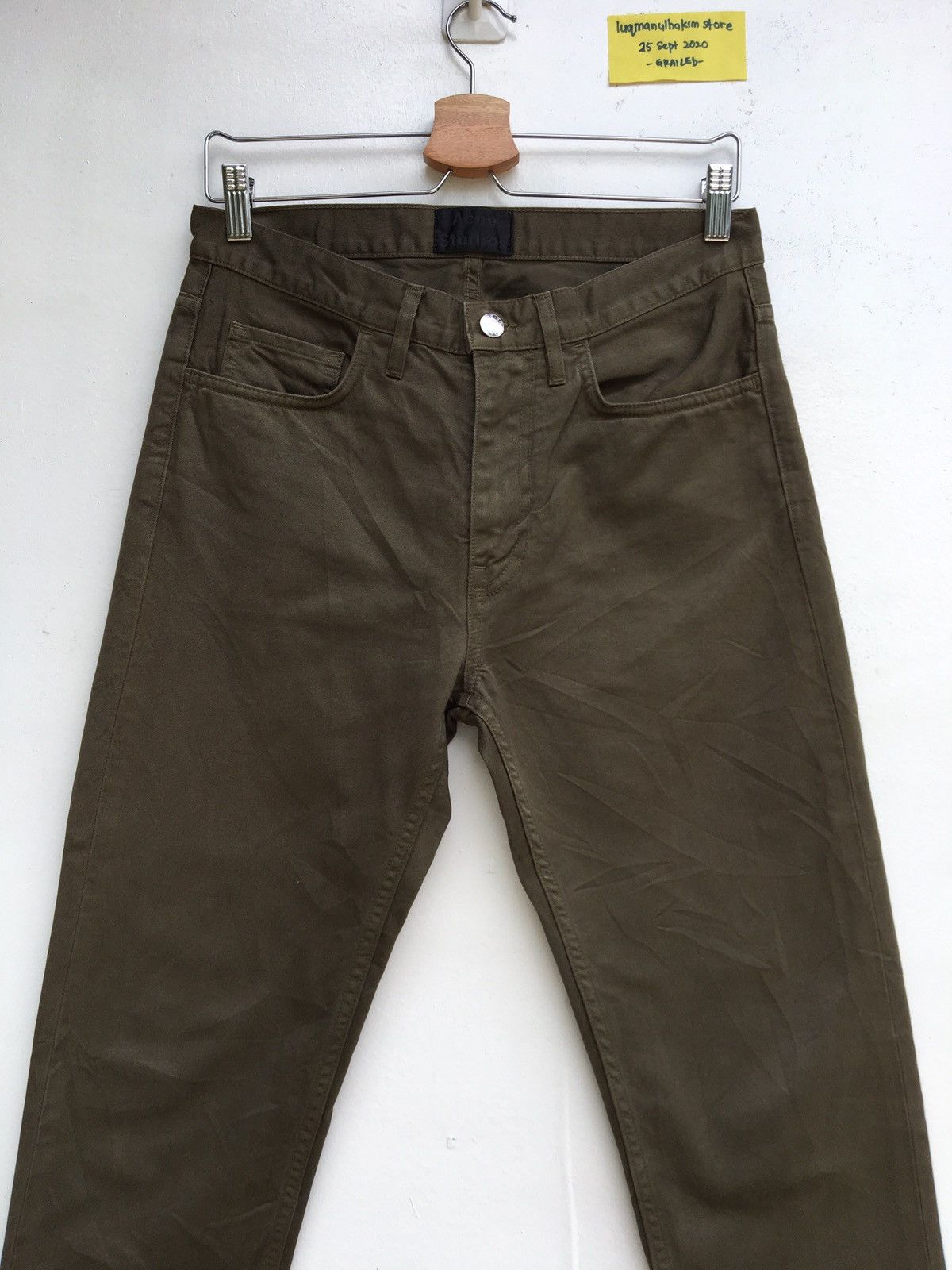 Acne Studios Acne Studios TOWN TW OLIVE Men’s pants Size 29 Size US 29 - 1 Thumbnail