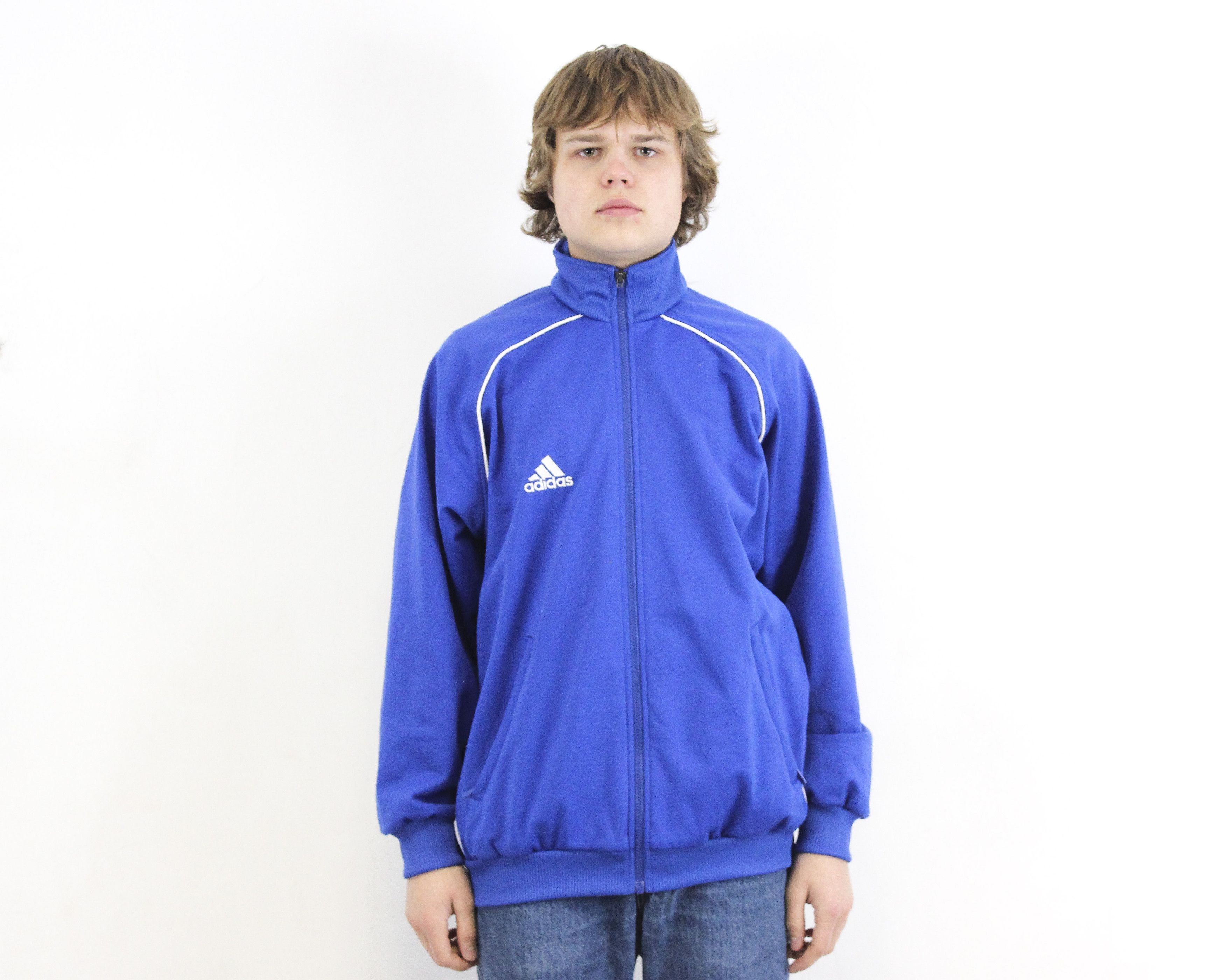 Adidas Jacket Tracksuit Cardigan Zip Up Windbreaker Running Sports Size US L / EU 52-54 / 3 - 1 Thumbnail