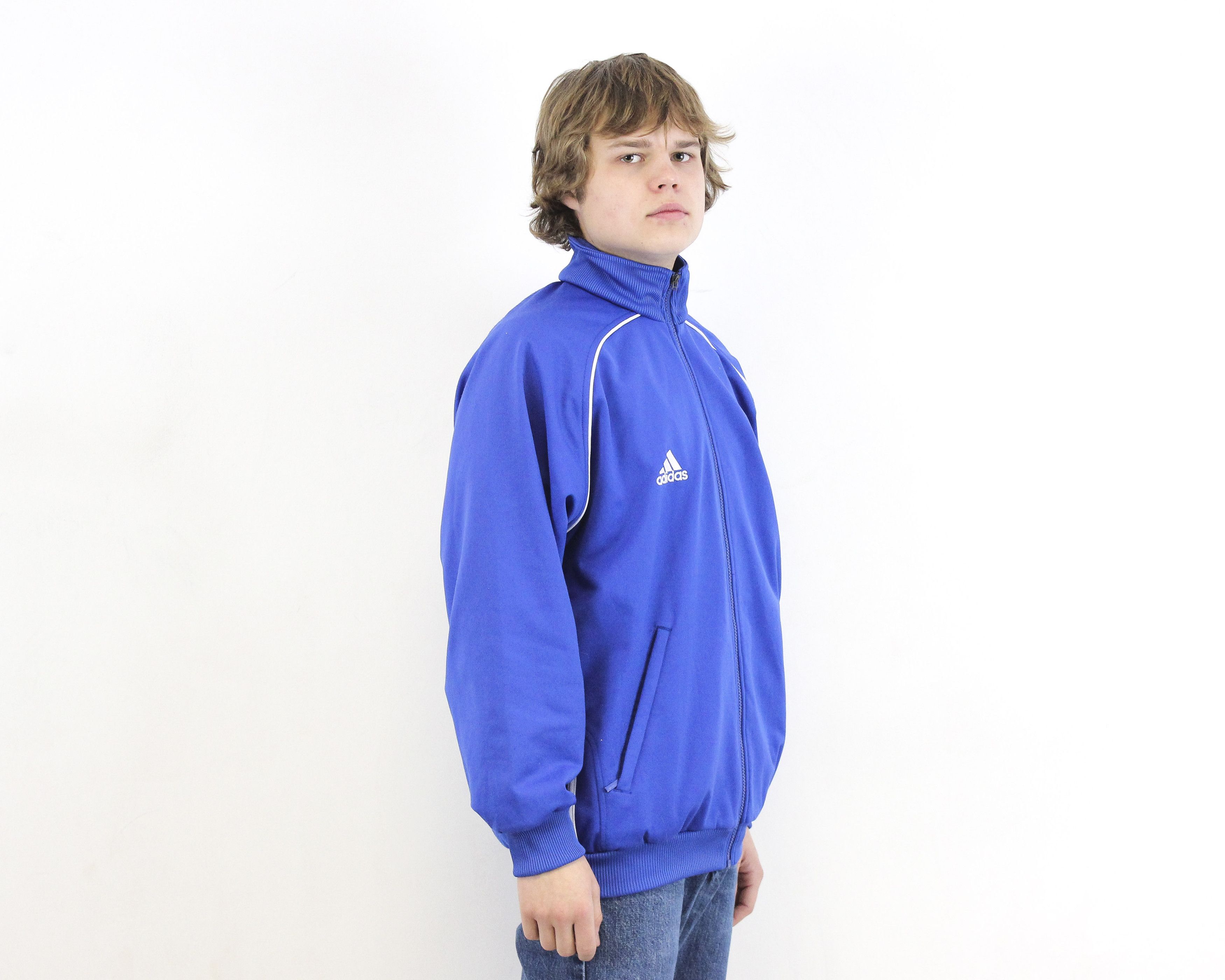 Adidas Jacket Tracksuit Cardigan Zip Up Windbreaker Running Sports Size US L / EU 52-54 / 3 - 3 Thumbnail