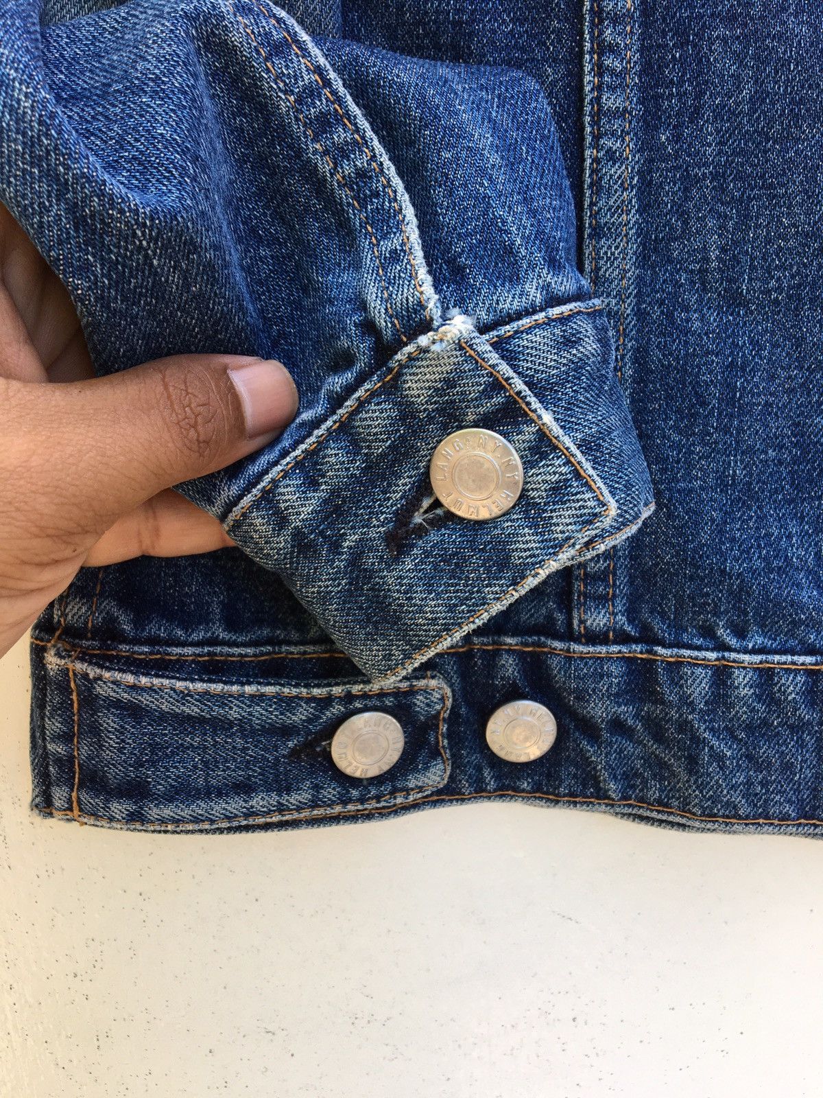 Helmut Lang Vintage Helmut Lang Dark Denim Jacket Size US S / EU 44-46 / 1 - 22 Thumbnail