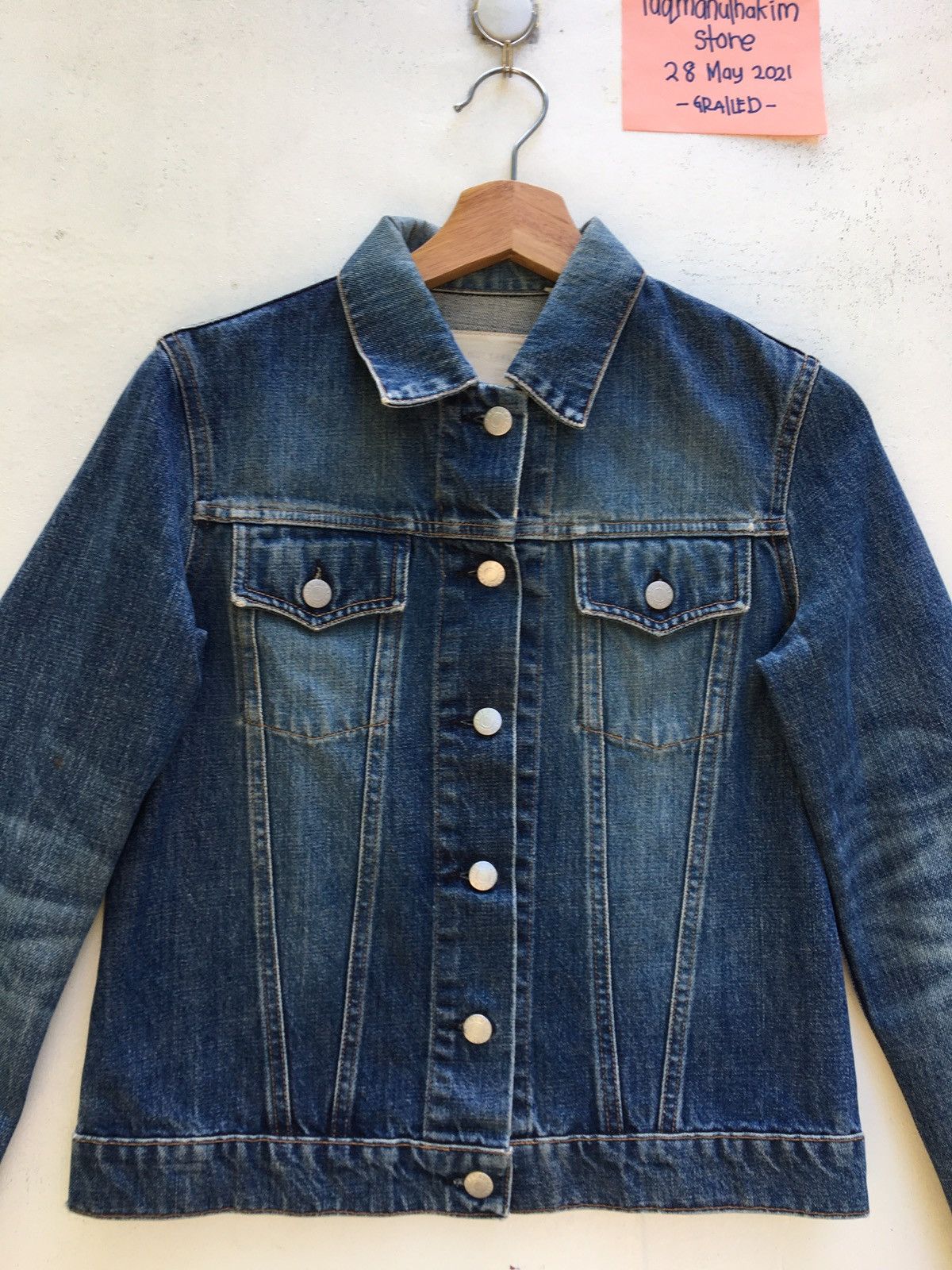 Helmut Lang Vintage Helmut Lang Dark Denim Jacket Size US S / EU 44-46 / 1 - 8 Thumbnail