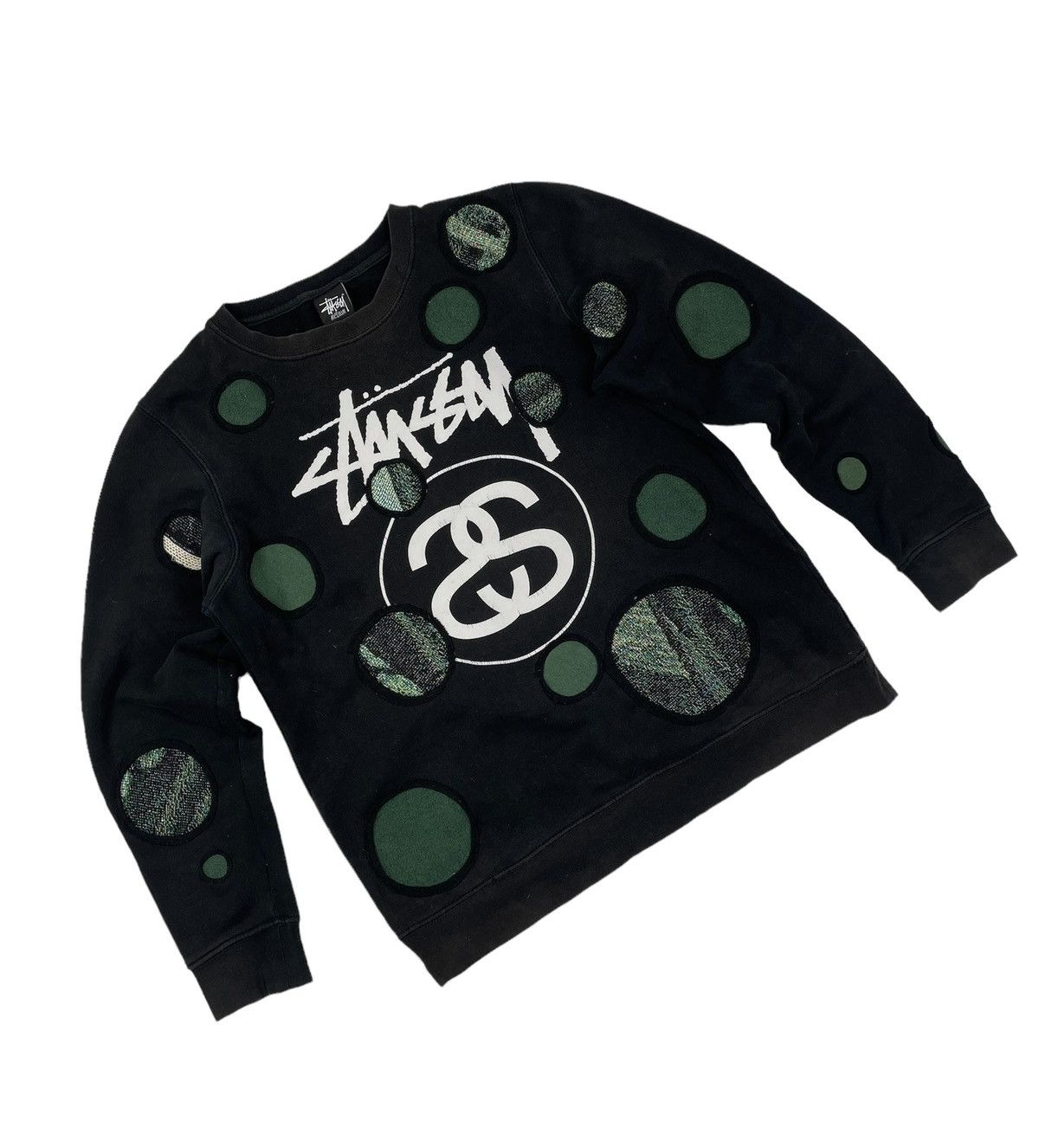 Stussy sweatshirt pullover hoodie, men's size M cotton unbleached Vintage Second Hand