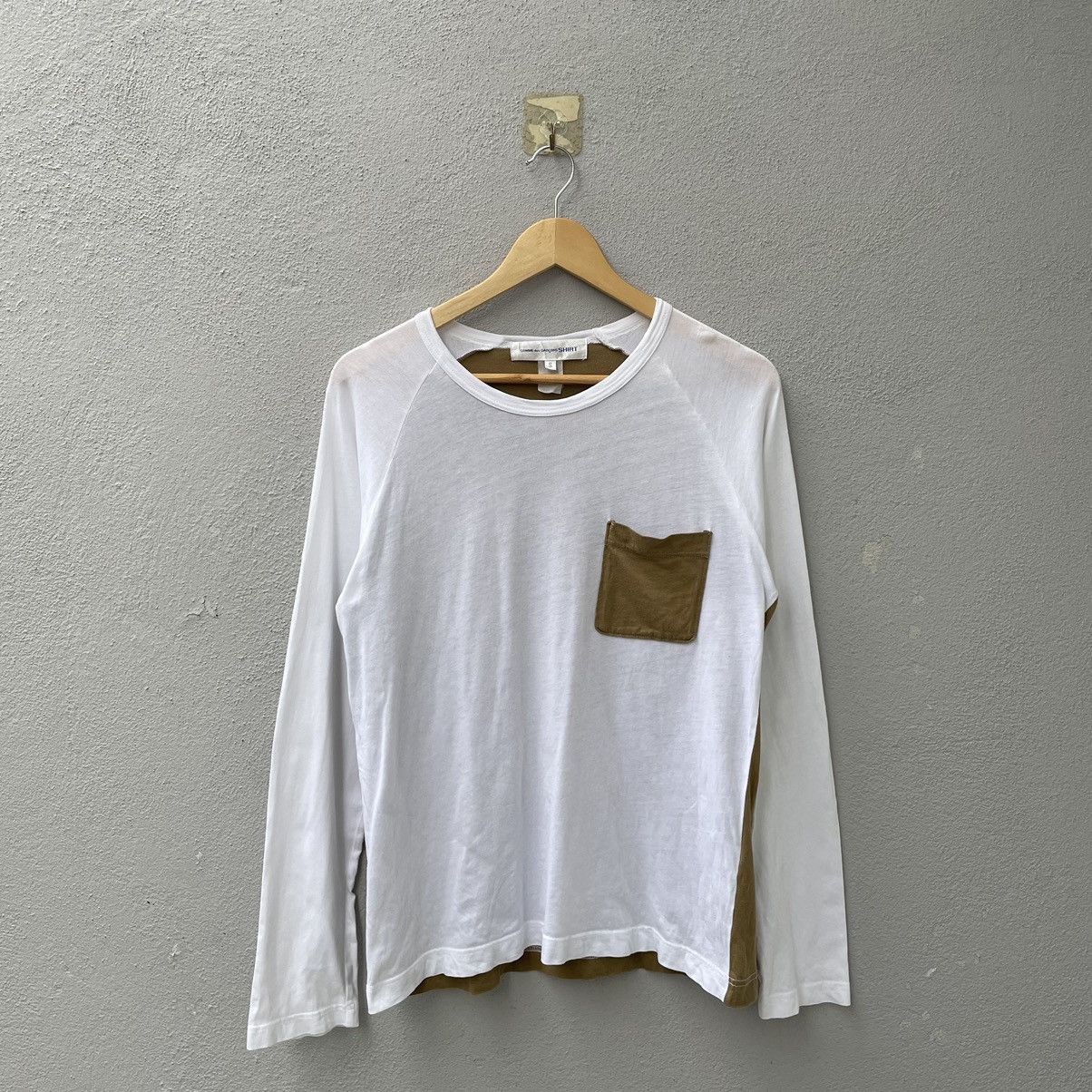 image of Cdg Cdg Cdg x Comme Des Garcons Vintage Cdg Comme Des Garcons Longsleeve Tee Shirt in White (Size S