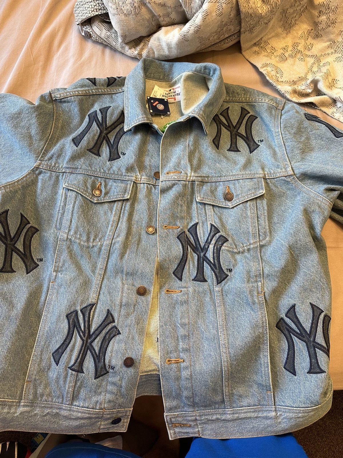 Supreme Archive Denim Jacquard Trucker Jacket Blue XL | eBay