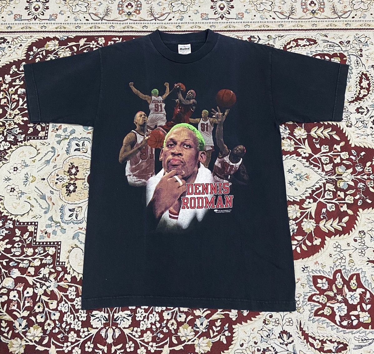 NBA Rare 90s Vintage Dennis rodman raptee nba shirt Size US M / EU 48-50 / 2 - 10 Thumbnail