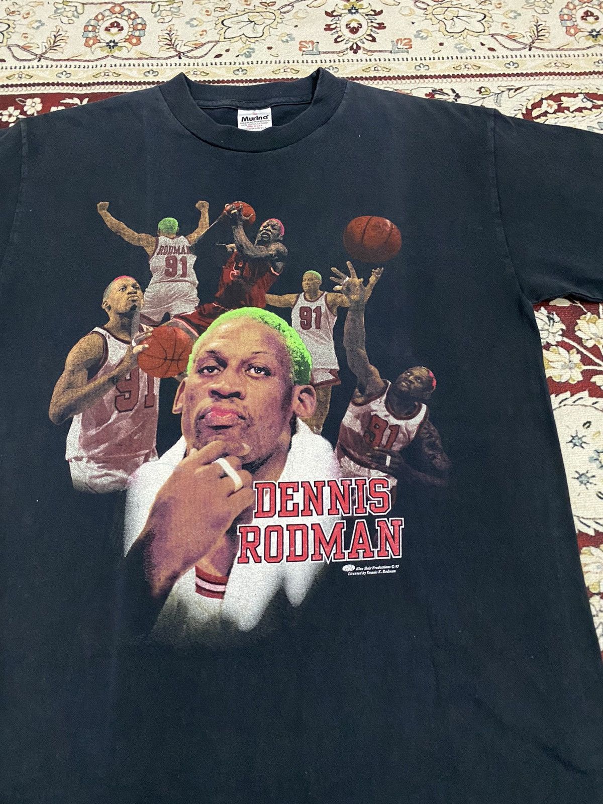 NBA Rare 90s Vintage Dennis rodman raptee nba shirt Size US M / EU 48-50 / 2 - 11 Thumbnail