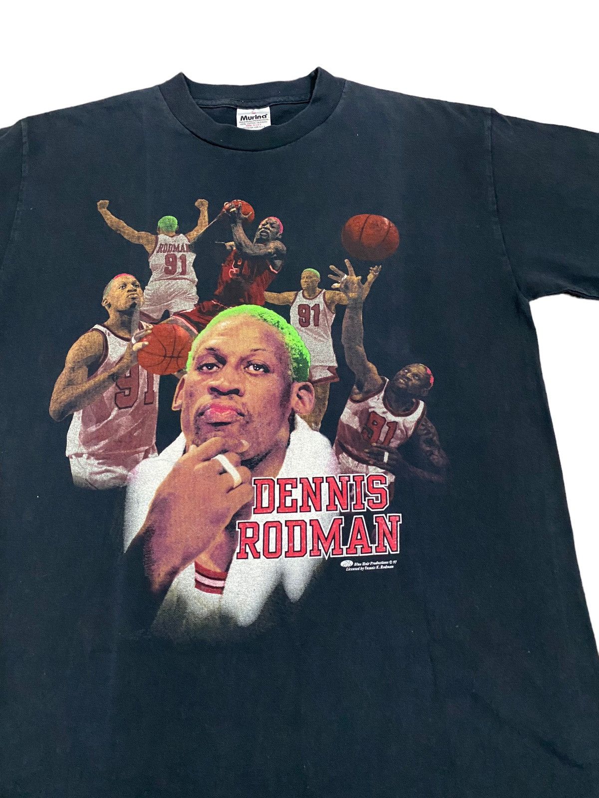 NBA Rare 90s Vintage Dennis rodman raptee nba shirt Size US M / EU 48-50 / 2 - 13 Thumbnail