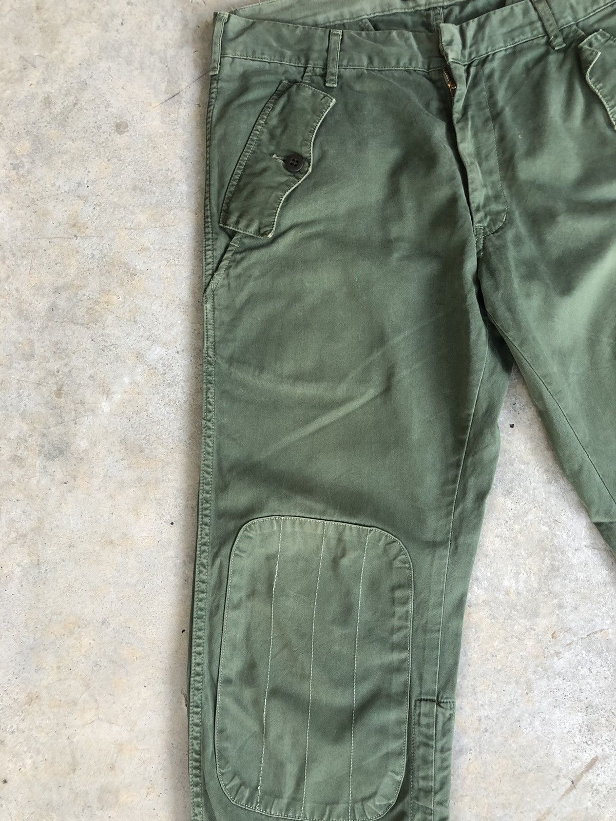 Japanese Brand JohnBull Kojima Cargo Pants Tactical Double Knee Faded Size US 33 - 3 Thumbnail