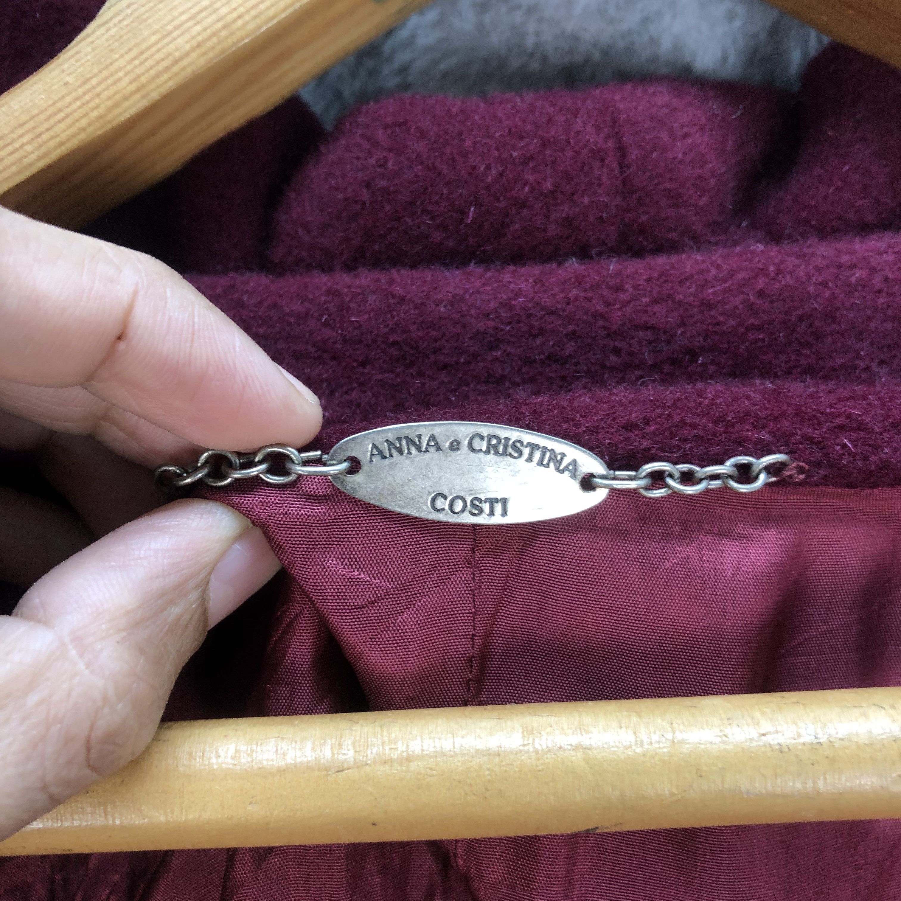 Vintage ANNA e CRISTINA COSTI MOHAIR WOOL LONG COAT #6869-96 Size S / US 4 / IT 40 - 9 Thumbnail