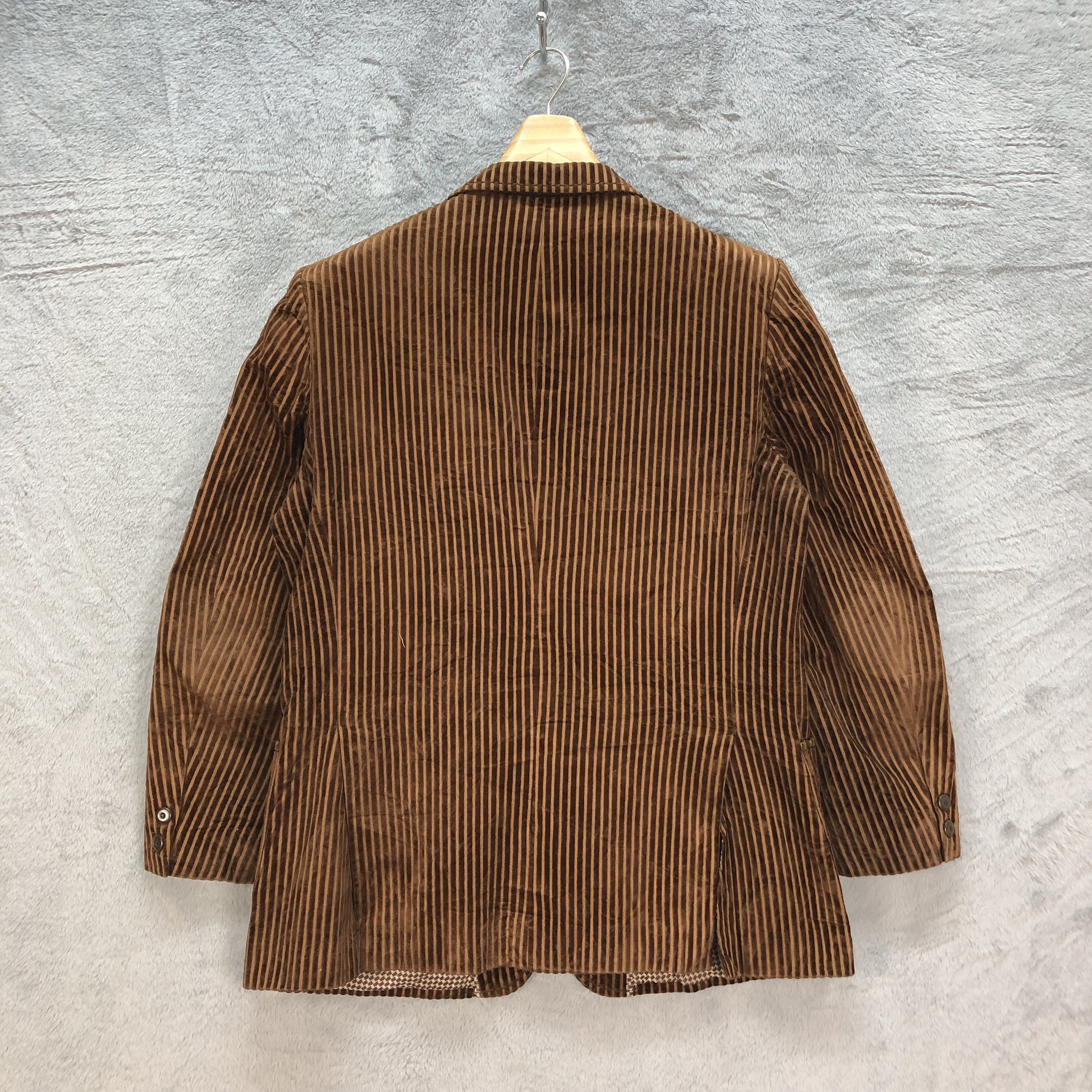 Japanese Brand NIEDICK BRILIANT VELVET STRIPES CASUAL JACKET #6877-99 Size 38R - 12 Thumbnail
