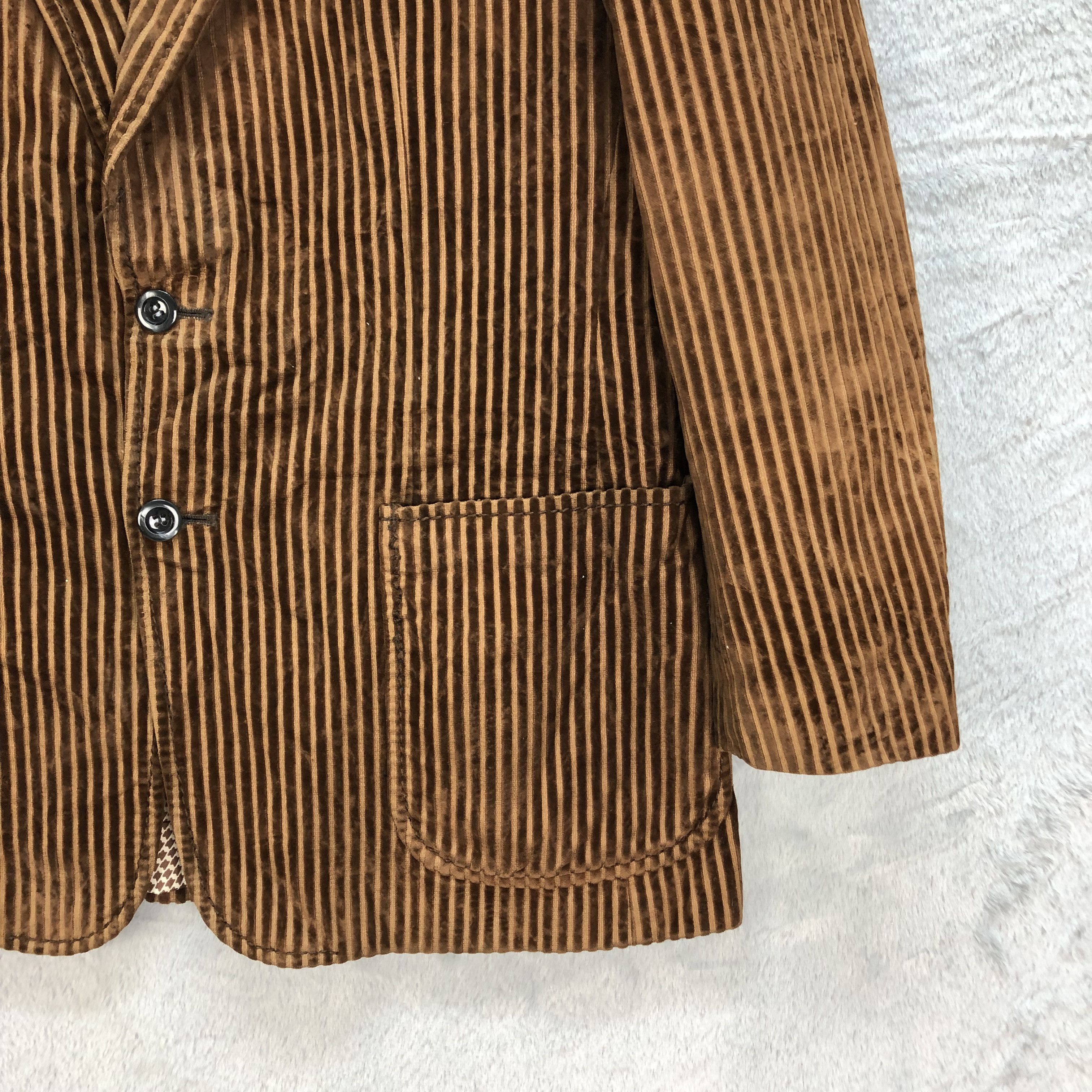 Japanese Brand NIEDICK BRILIANT VELVET STRIPES CASUAL JACKET #6877-99 Size 38R - 5 Thumbnail