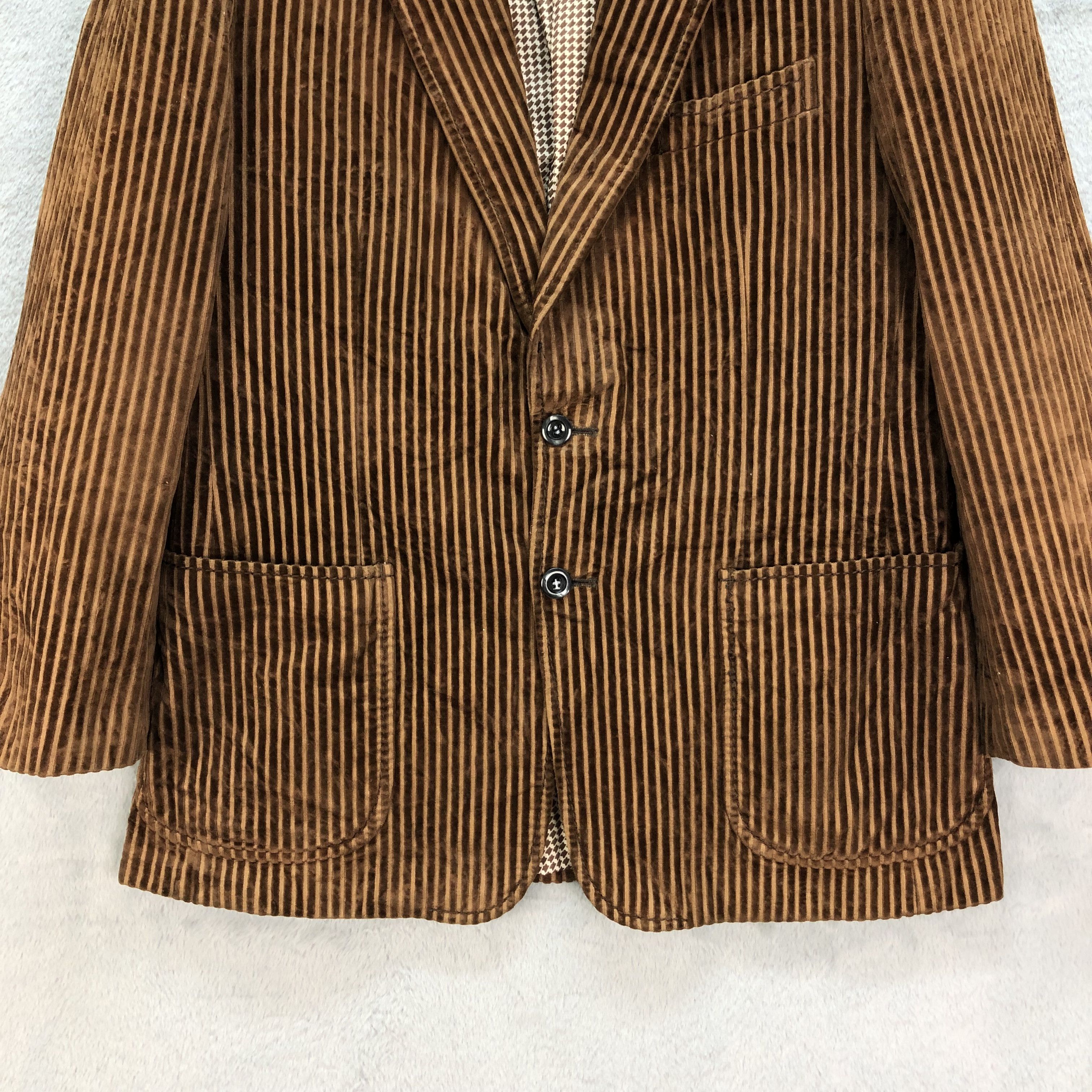 Japanese Brand NIEDICK BRILIANT VELVET STRIPES CASUAL JACKET #6877-99 Size 38R - 3 Thumbnail