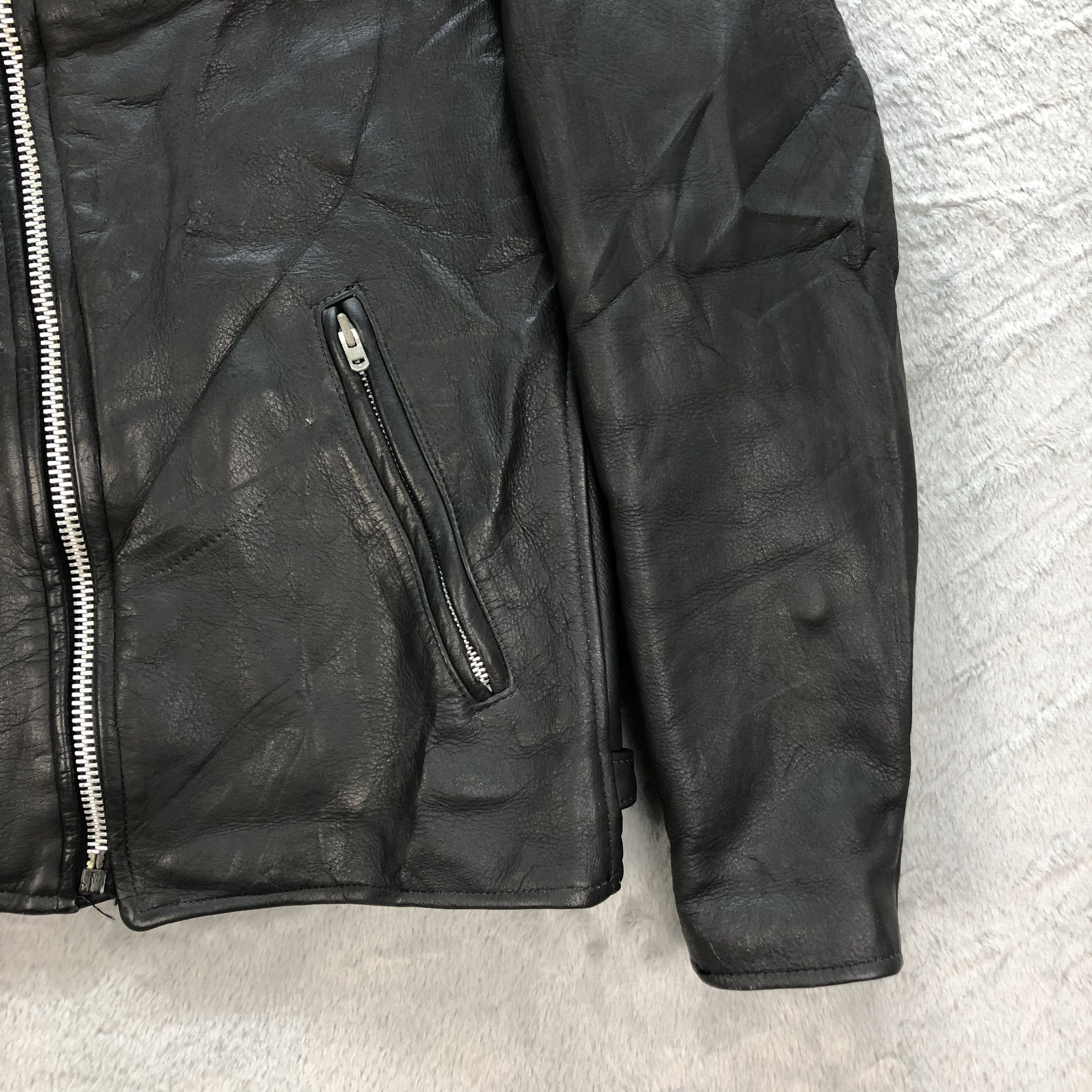 Branded Leather BRANDED GARMENTS INC LEATHER BIKER JACKET #6838-93 Size US S / EU 44-46 / 1 - 5 Thumbnail