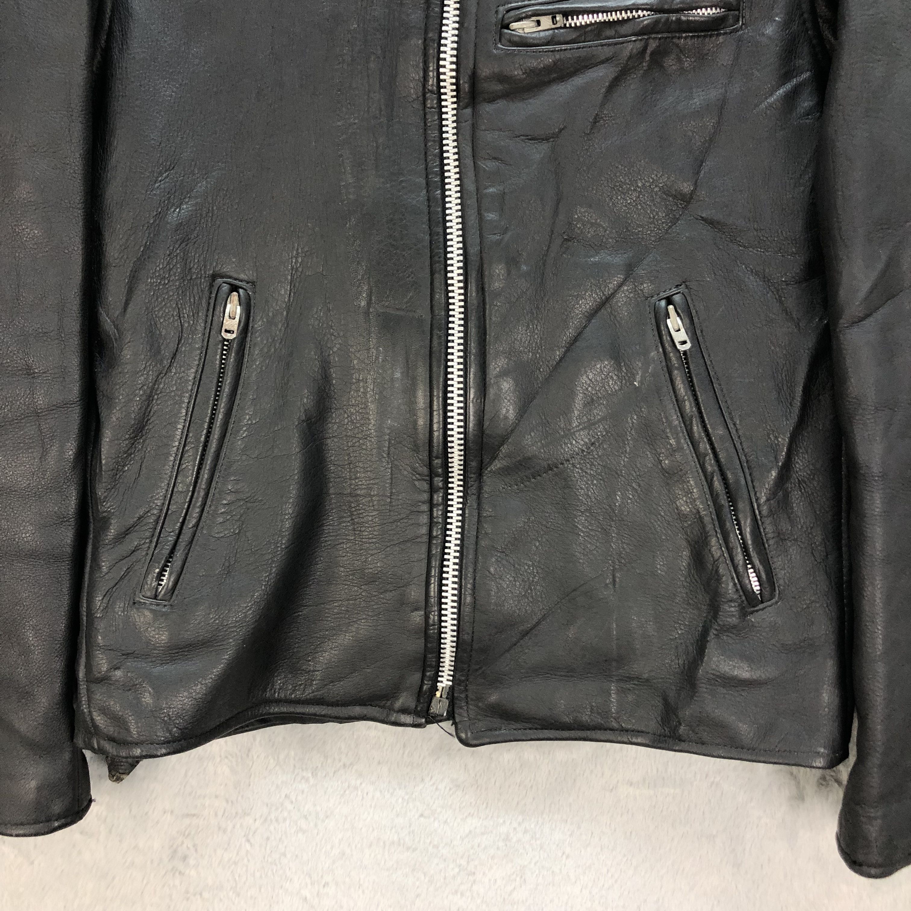 Branded Leather BRANDED GARMENTS INC LEATHER BIKER JACKET #6838-93 Size US S / EU 44-46 / 1 - 3 Thumbnail
