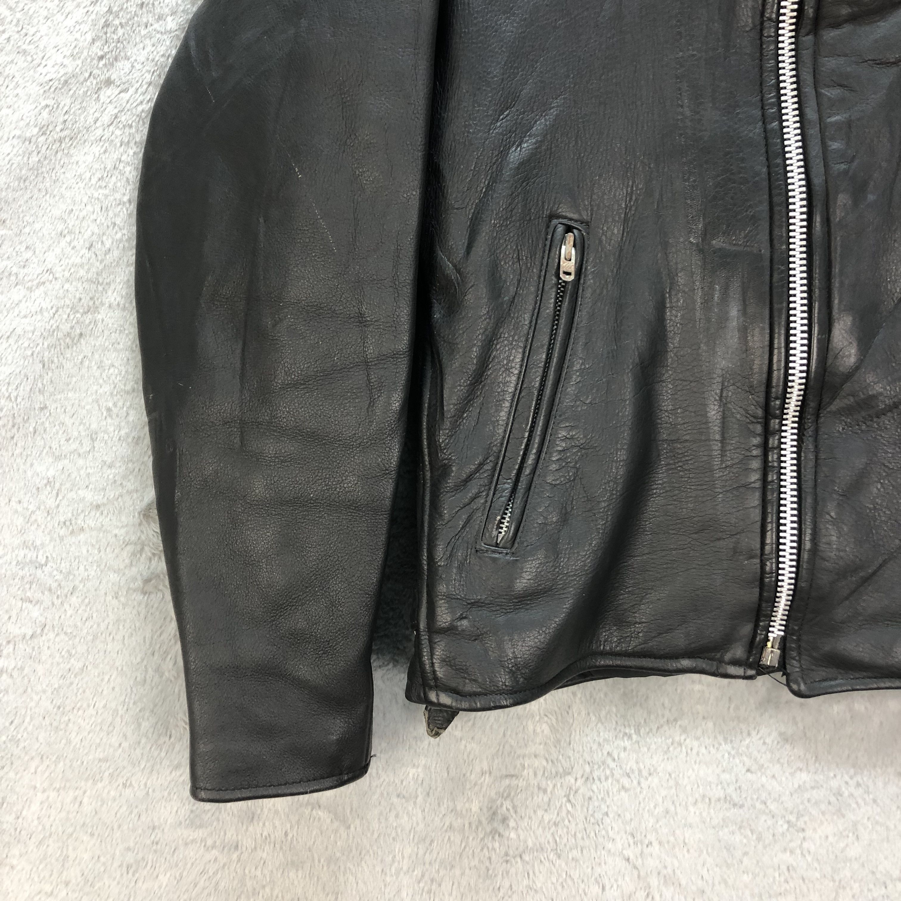 Branded Leather BRANDED GARMENTS INC LEATHER BIKER JACKET #6838-93 Size US S / EU 44-46 / 1 - 4 Thumbnail