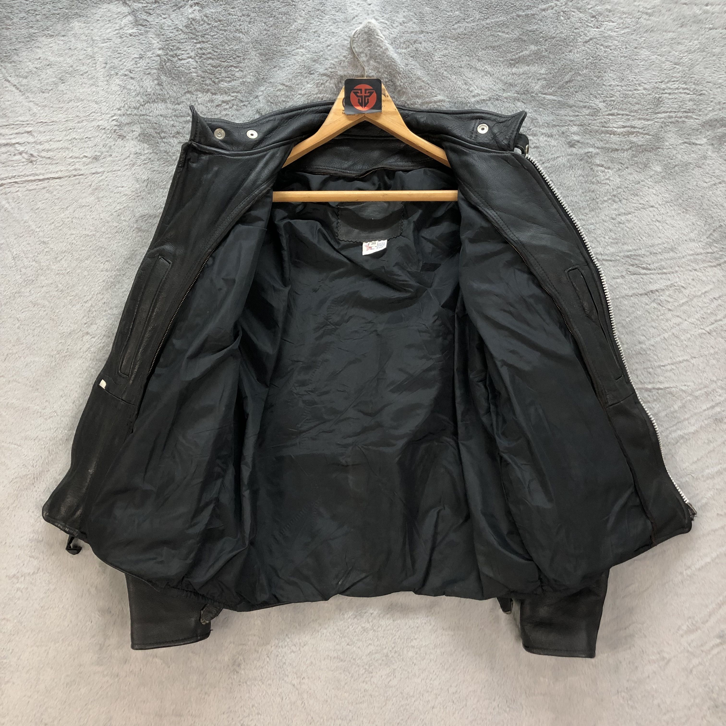 Branded Leather BRANDED GARMENTS INC LEATHER BIKER JACKET #6838-93 Size US S / EU 44-46 / 1 - 7 Thumbnail