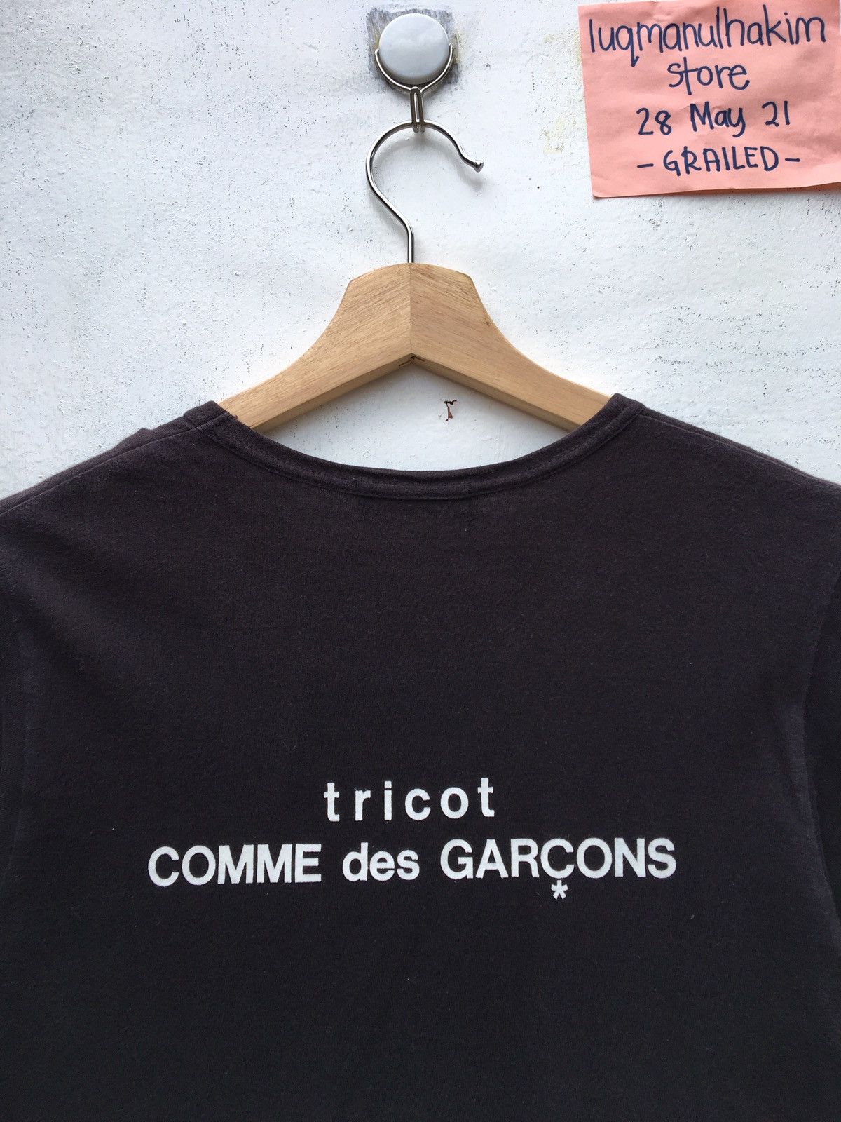 Vintage Rare Vintage 1988 Comme Des Garcons CDG Tricot Black Tee Grailed