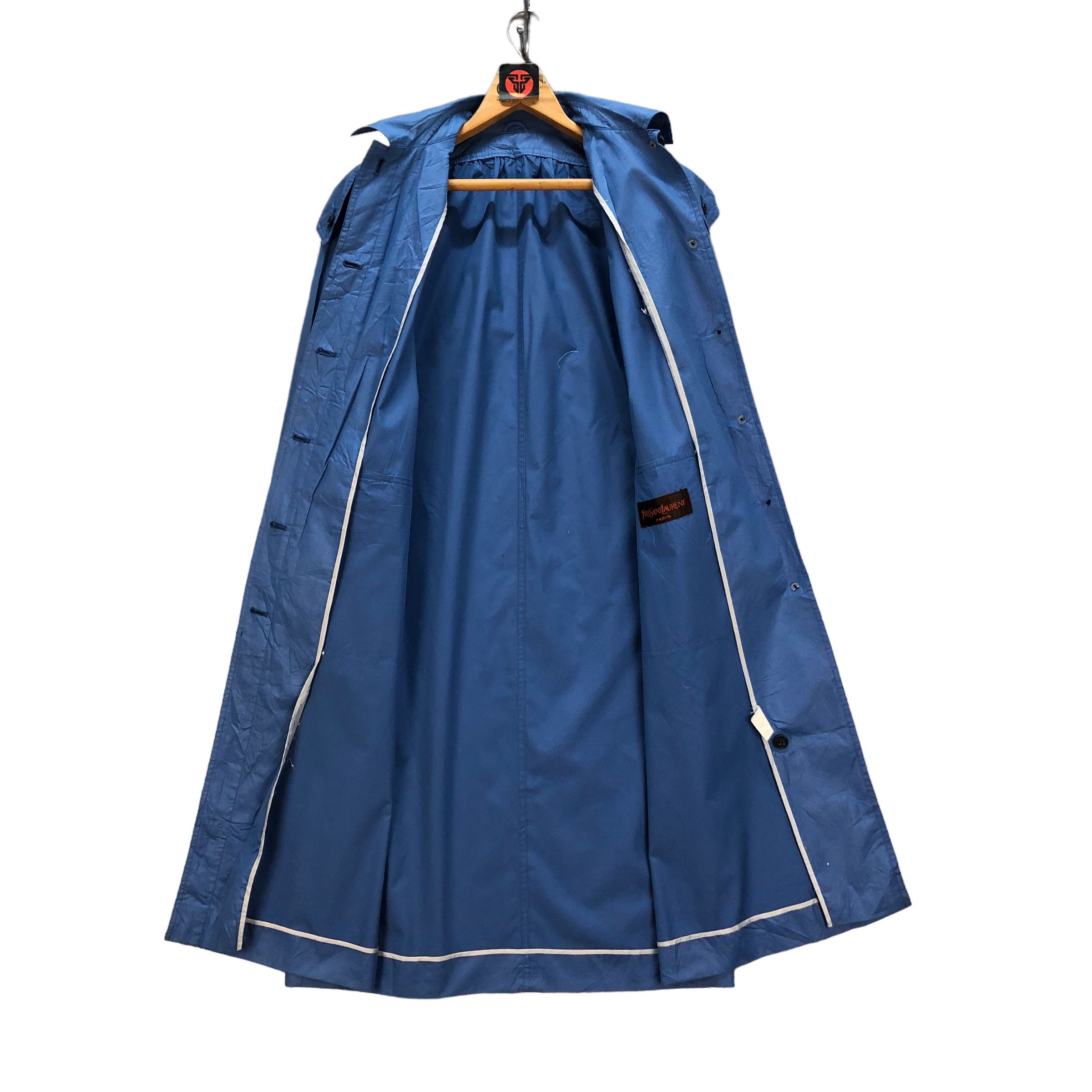 Yves Saint Laurent VINTAGE YSL PARIS BLUE TRENCH COAT #6874-96 Size US M / EU 48-50 / 2 - 7 Thumbnail