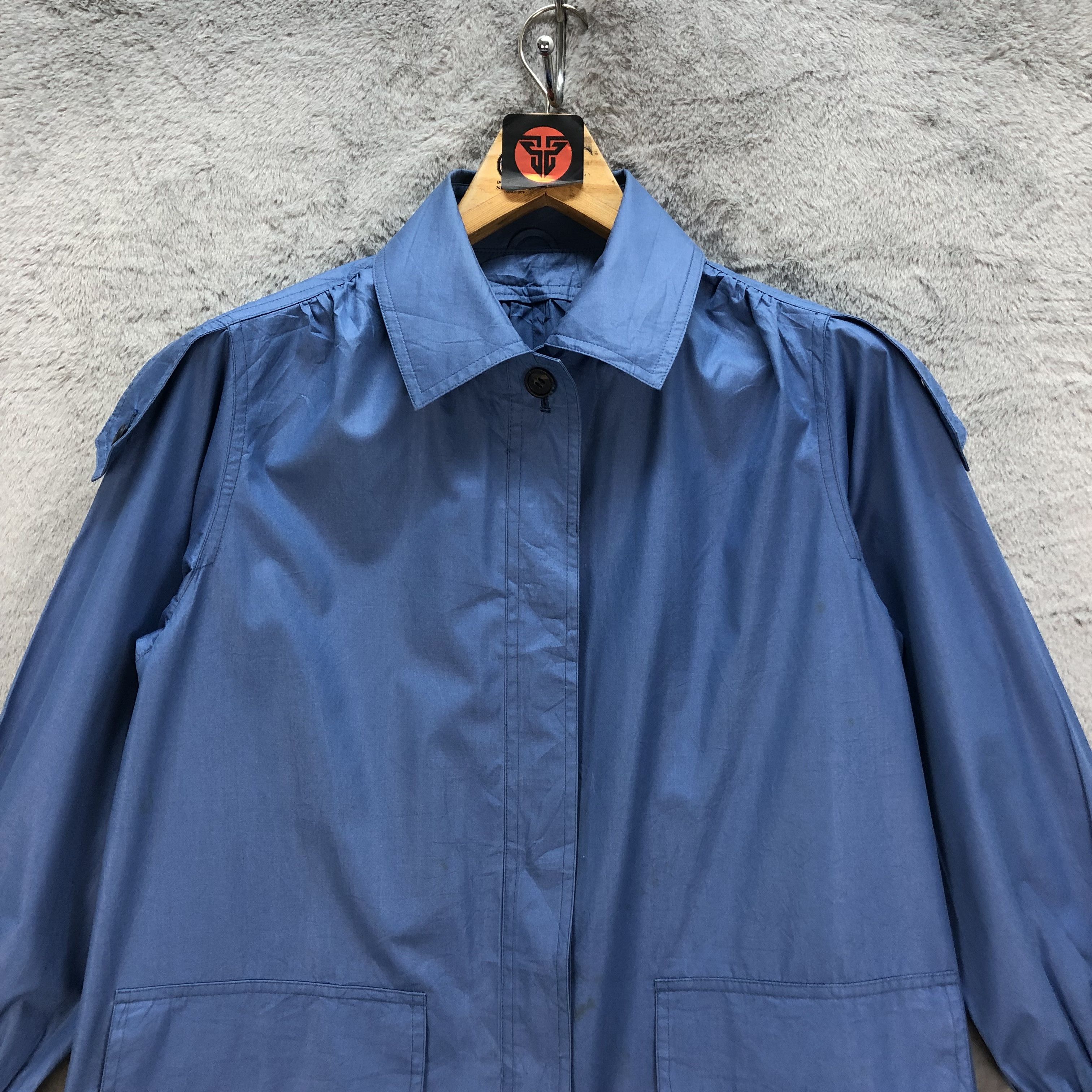 Yves Saint Laurent VINTAGE YSL PARIS BLUE TRENCH COAT #6874-96 Size US M / EU 48-50 / 2 - 2 Thumbnail