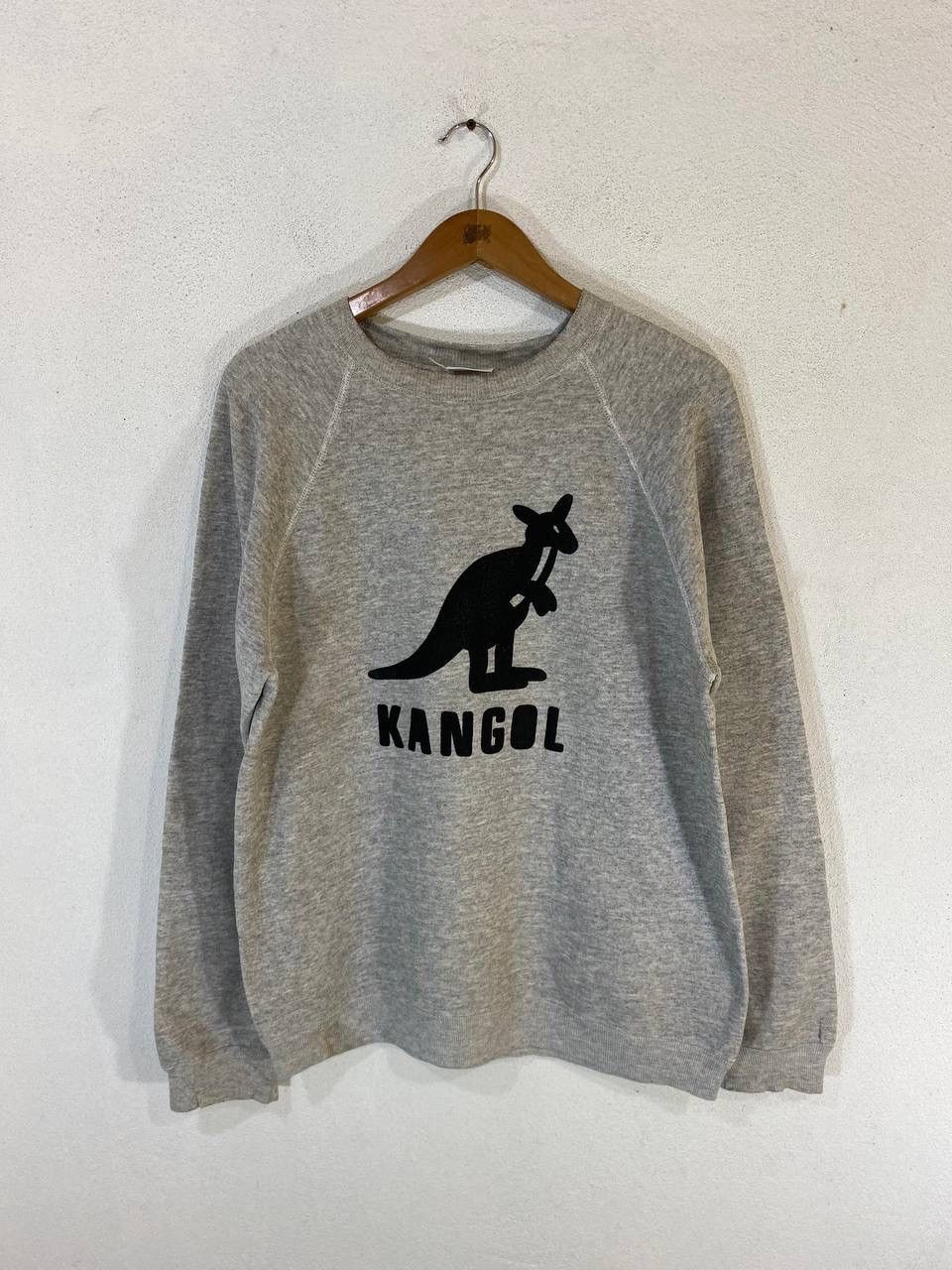 image of Hanes x Kangol Vintage Kangol Big Logo Sweatshirt Nice Design in Grey, Men's (Size Large)
