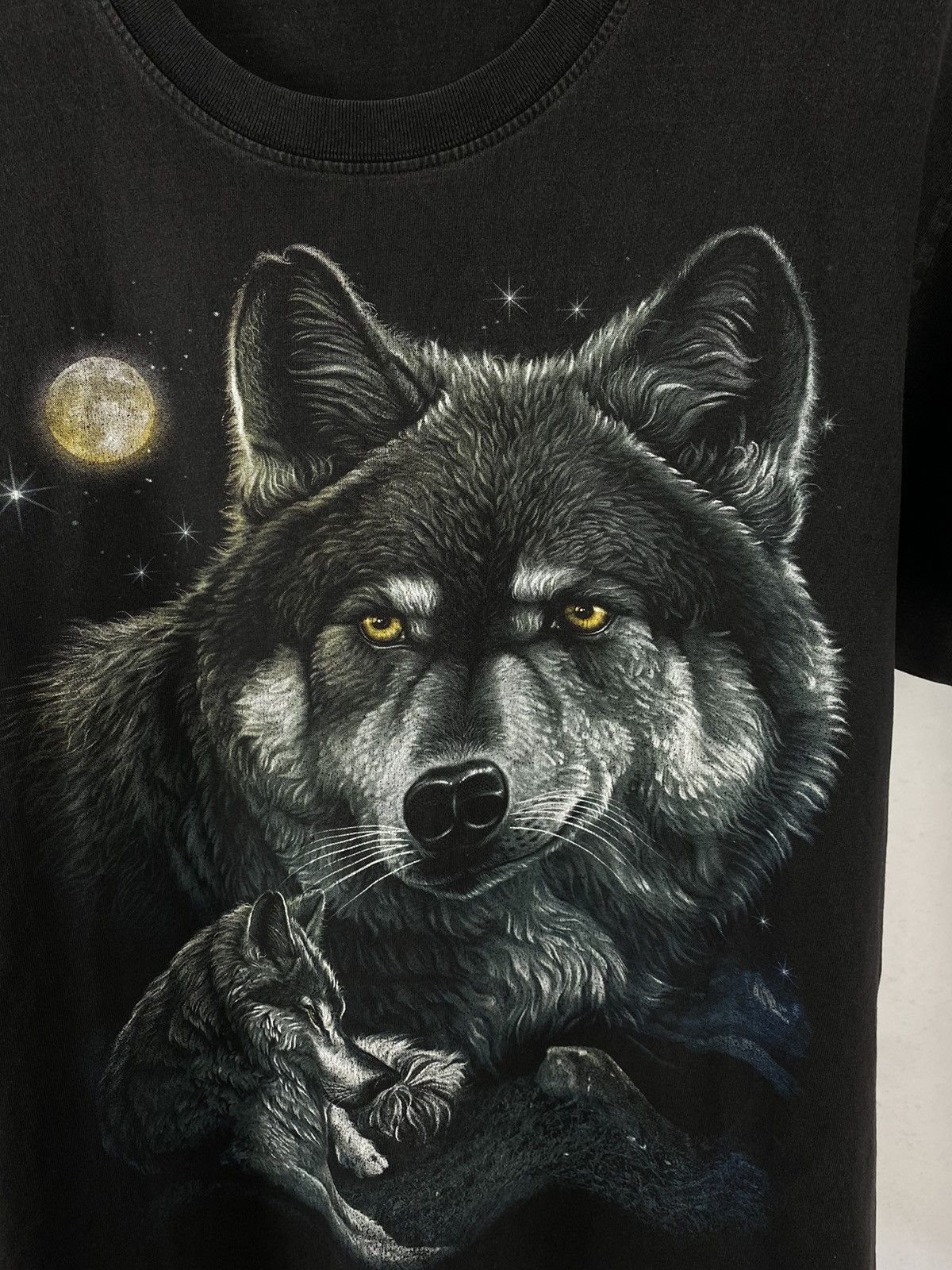 Vintage Wolf big logo vintage T-shirts metal band tee size L Size US L / EU 52-54 / 3 - 3 Thumbnail