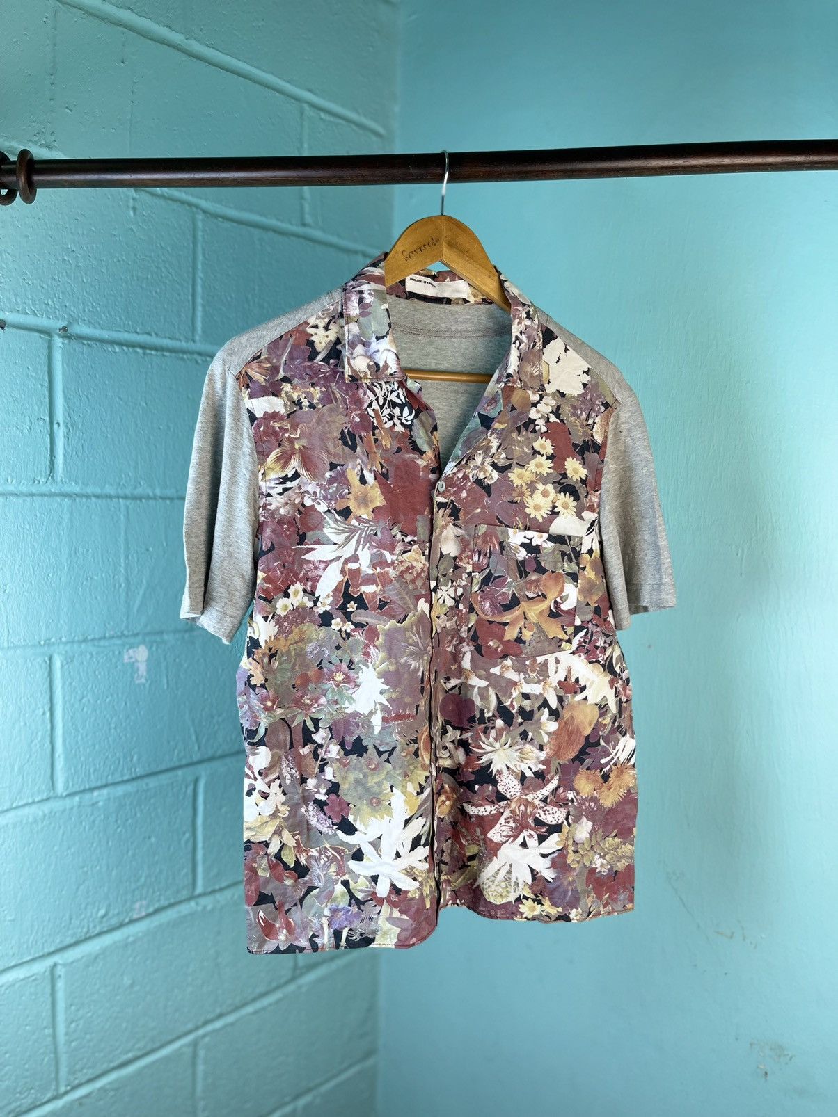 レア　hussein chalayan 花柄　ブラウス　シャツ Chalayan × Hussein Chalayan 90s Hussein Chalayan Flower