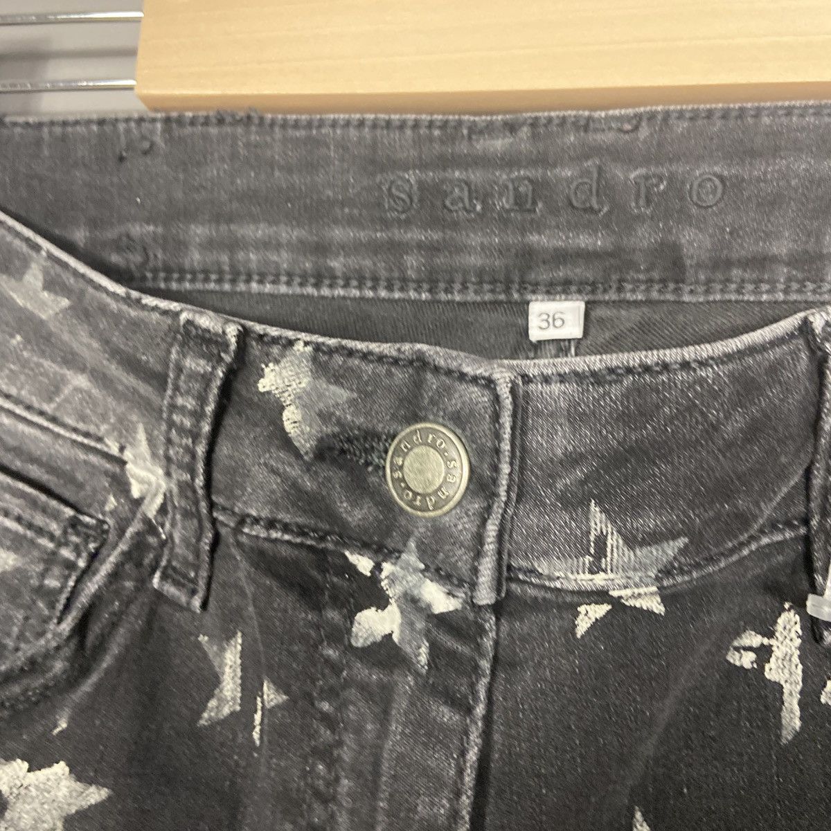 Sandro Sandro Paris Star Monogram Kate Moss Style Jeans Size 26" / US 2 / IT 38 - 10 Thumbnail