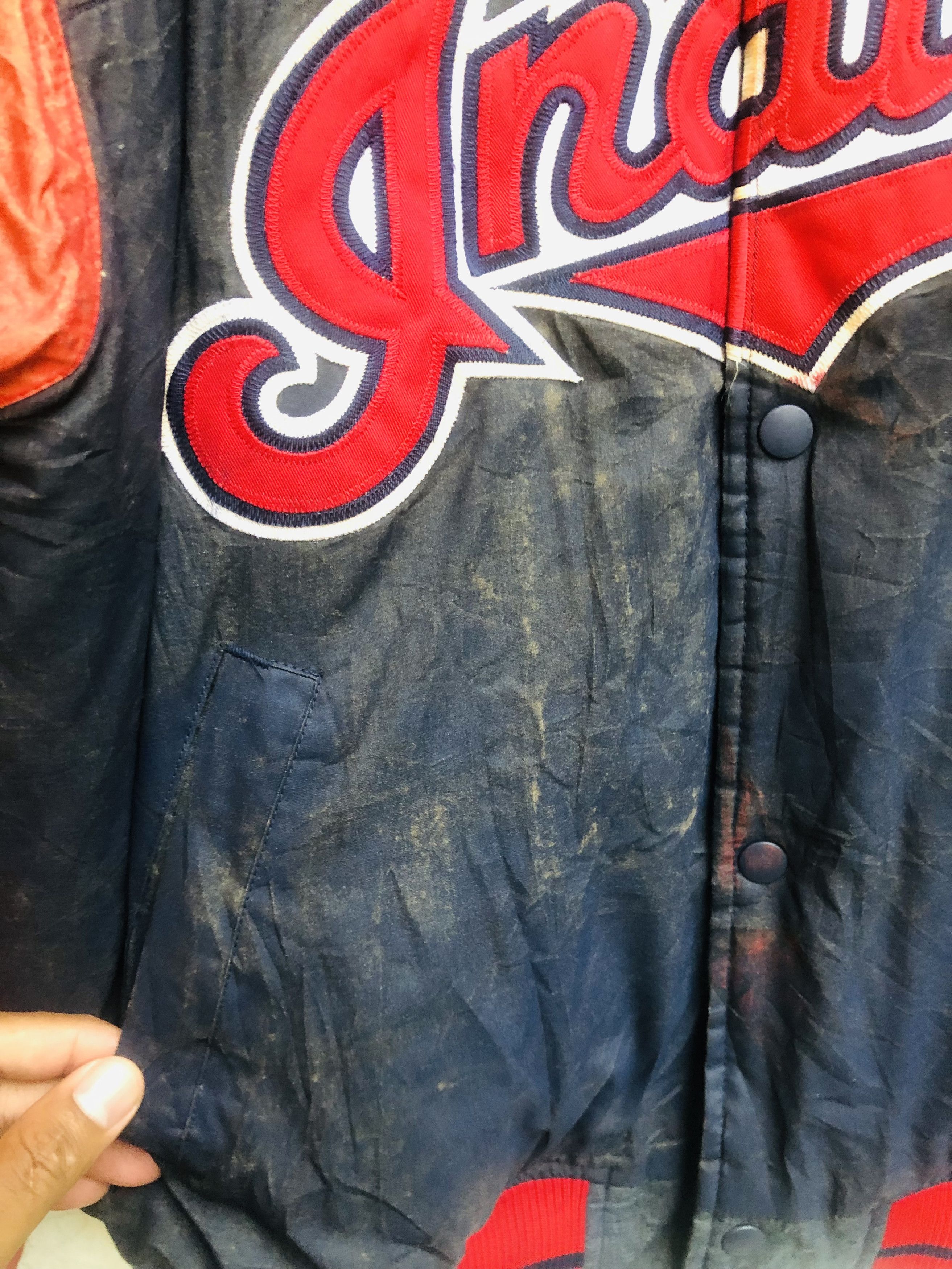 Japanese Brand × Majestic × Vintage Vintage Indians Majestic Baseball Japanese Fashion Style Size US L / EU 52-54 / 3 - 7 Thumbnail