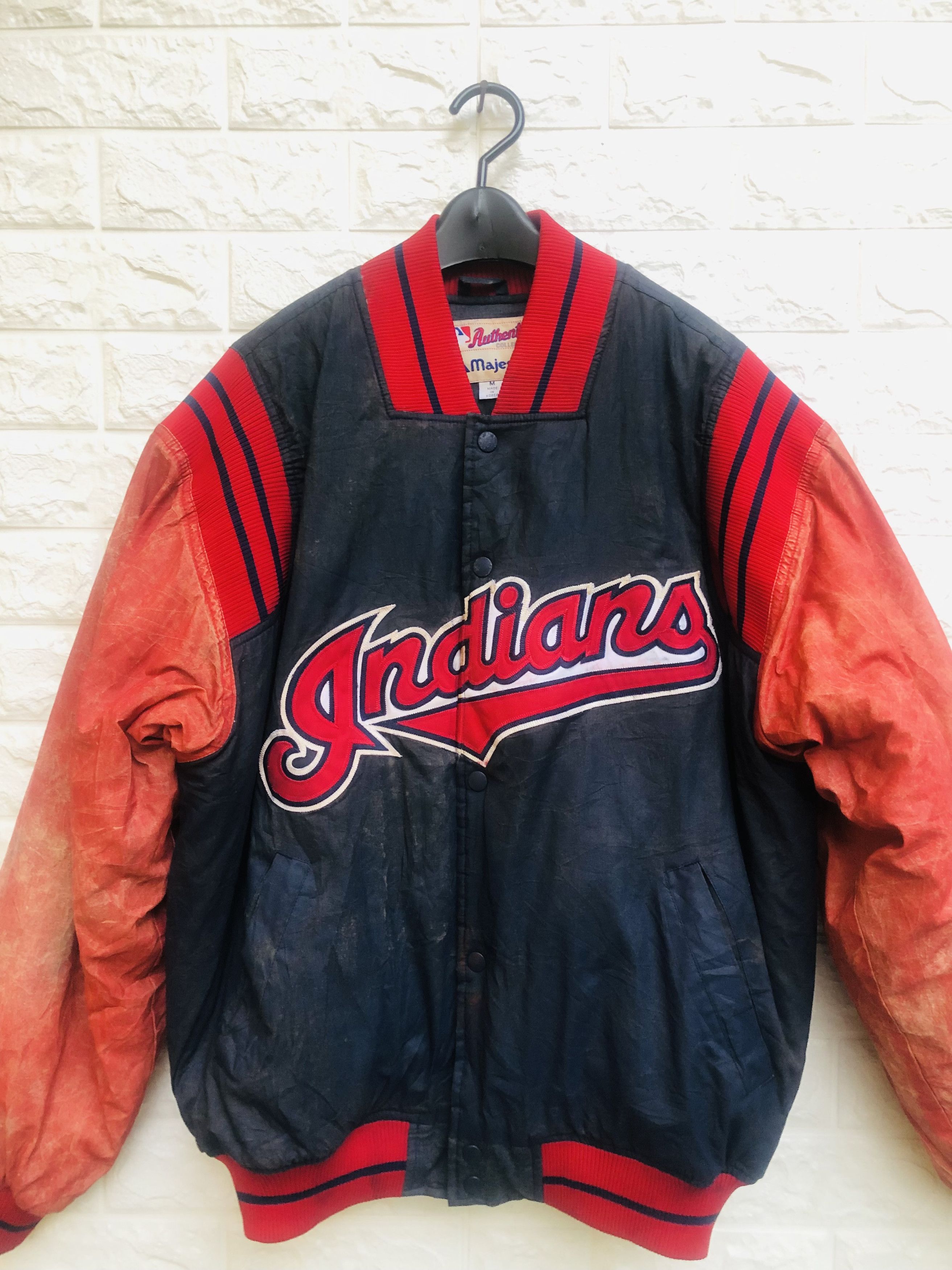 Japanese Brand × Majestic × Vintage Vintage Indians Majestic Baseball Japanese Fashion Style Size US L / EU 52-54 / 3 - 3 Thumbnail