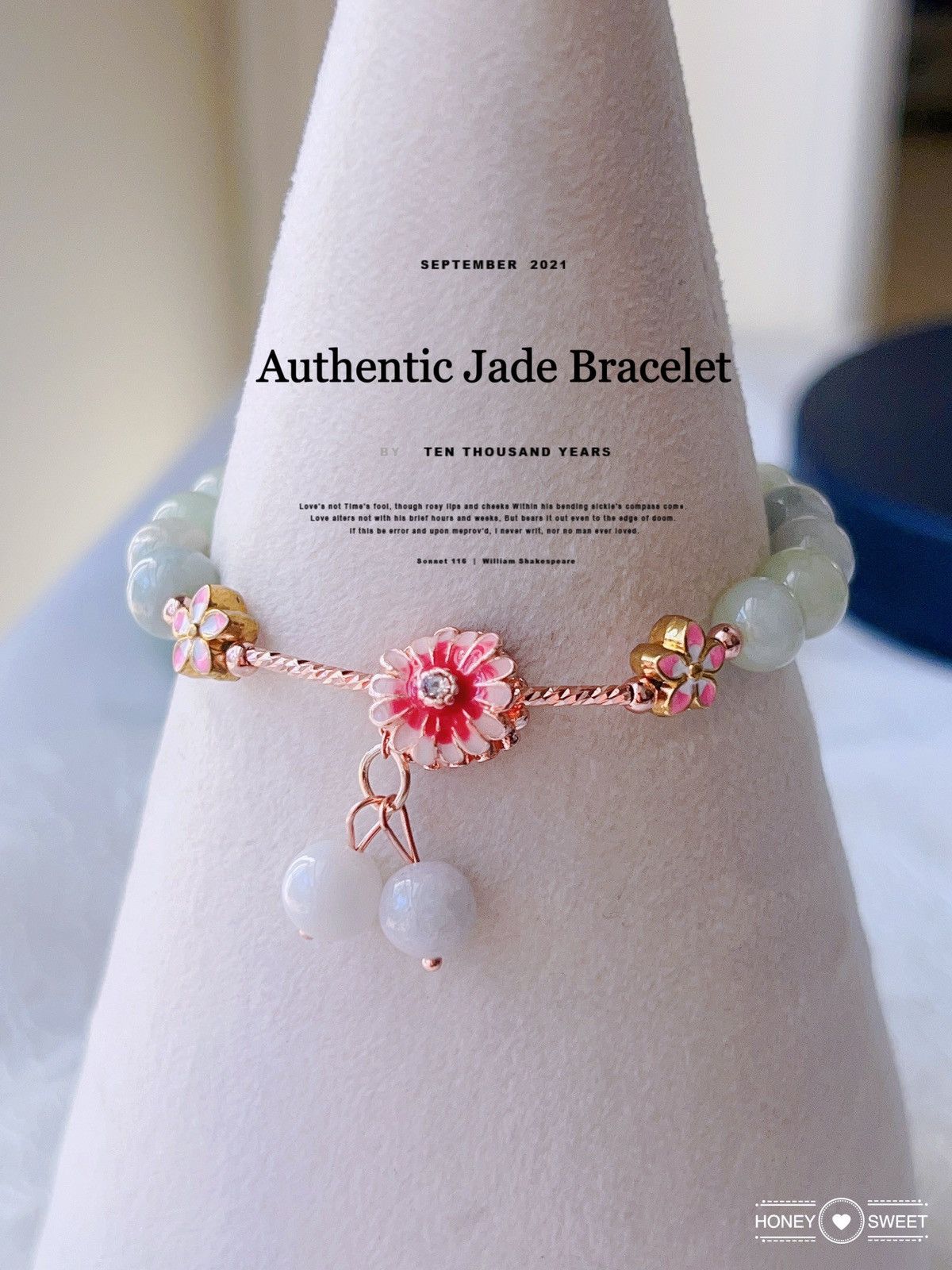 Jewelry Authentic Jade & Rose Quartz Bracelet Size ONE SIZE - 1 Thumbnail