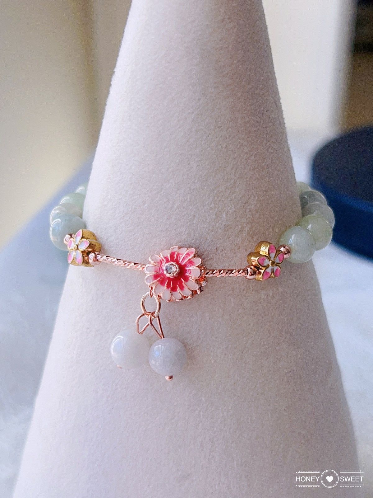 Jewelry Authentic Jade & Rose Quartz Bracelet Size ONE SIZE - 7 Thumbnail