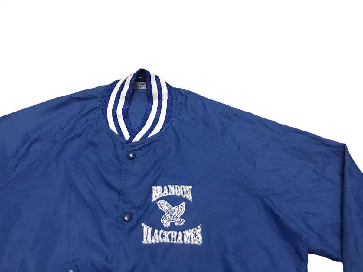 Vintage Brandon black hawks snap button nylon jacket Size US S / EU 44-46 / 1 - 4 Thumbnail