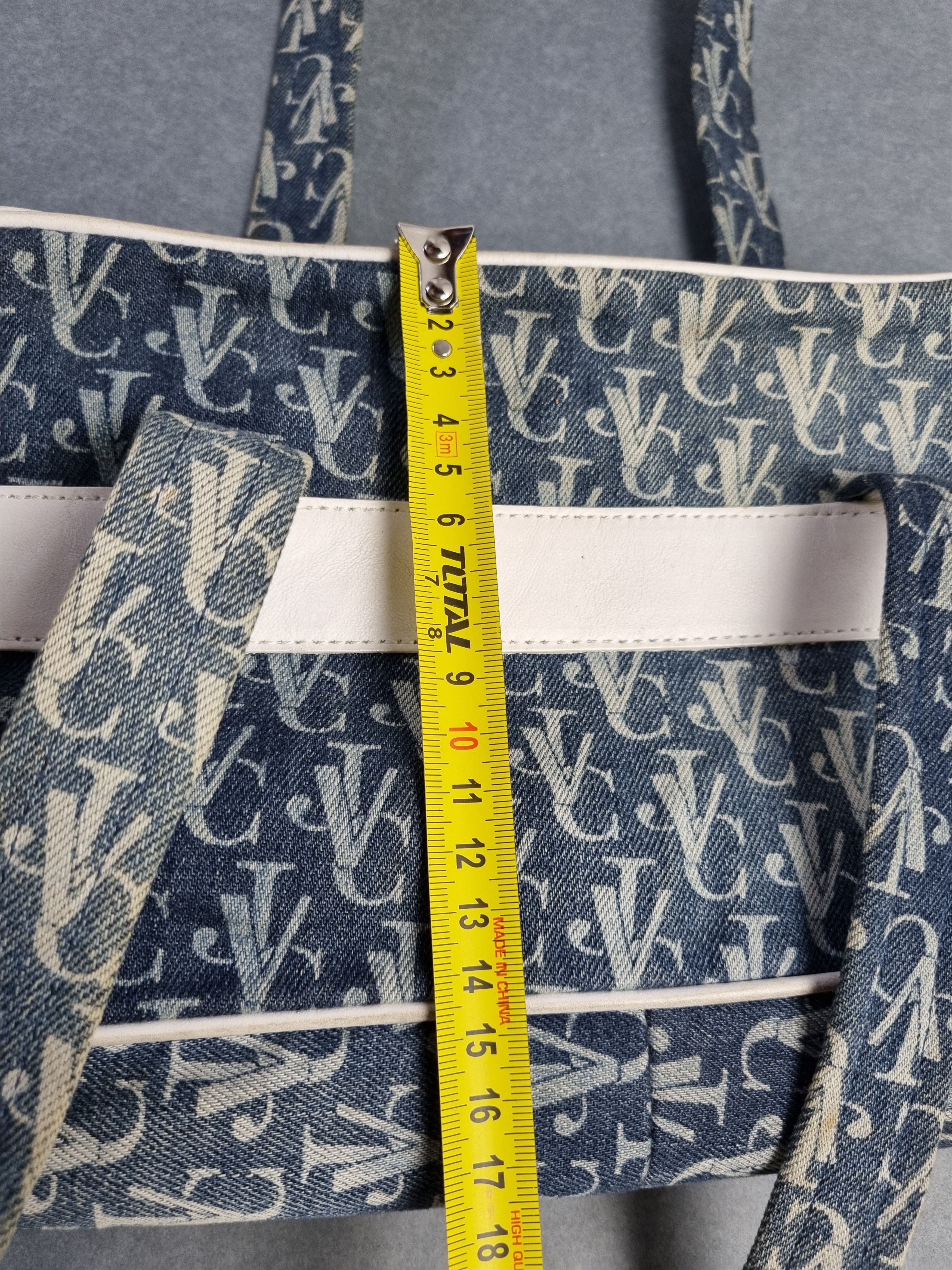 Versace × Versace Jeans Couture × Vintage 90s Rare VERSACE Monogram Mini Shoulder Bag Denim Size ONE SIZE - 10 Thumbnail