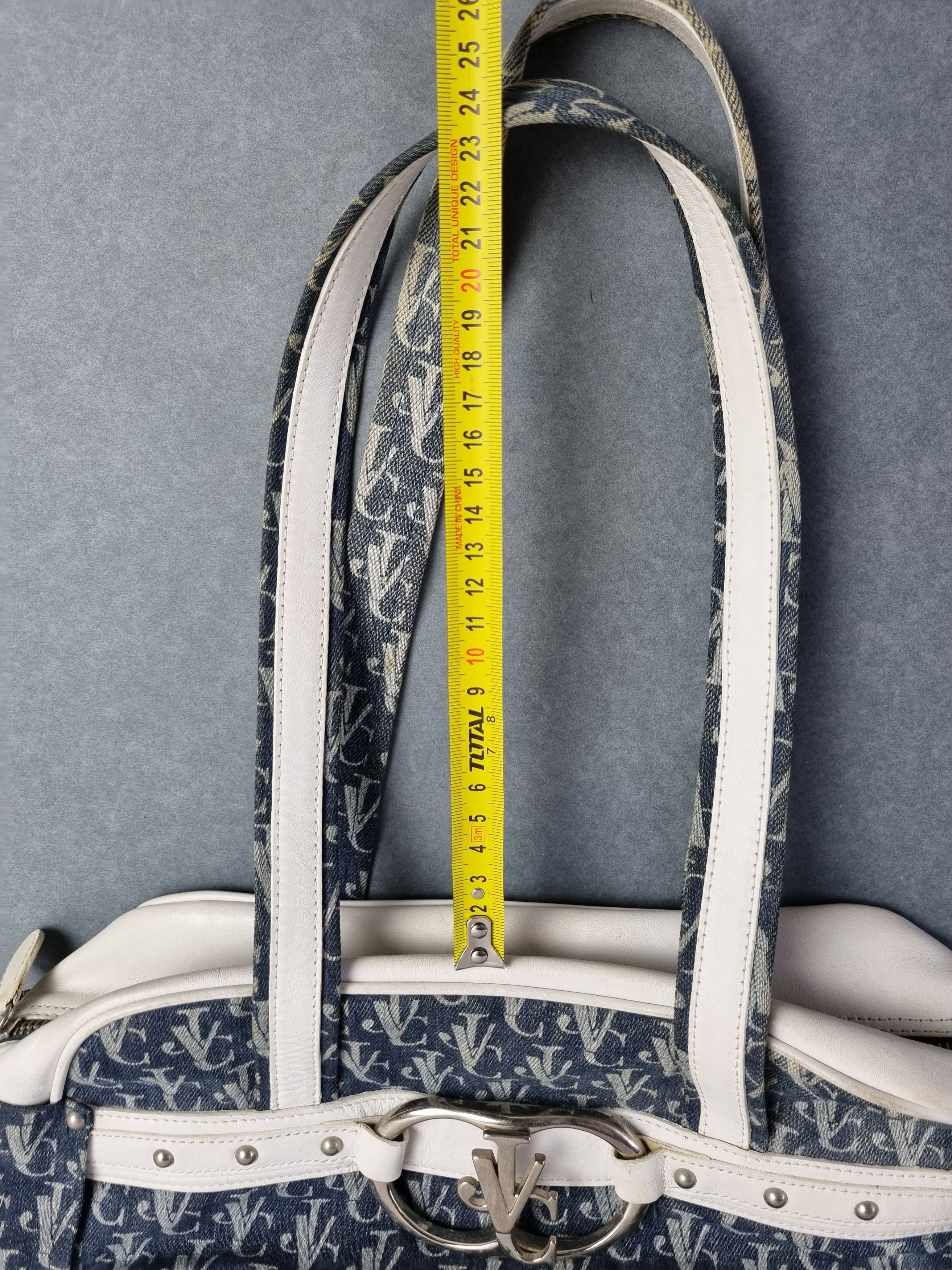 Versace × Versace Jeans Couture × Vintage 90s Rare VERSACE Monogram Mini Shoulder Bag Denim Size ONE SIZE - 12 Thumbnail