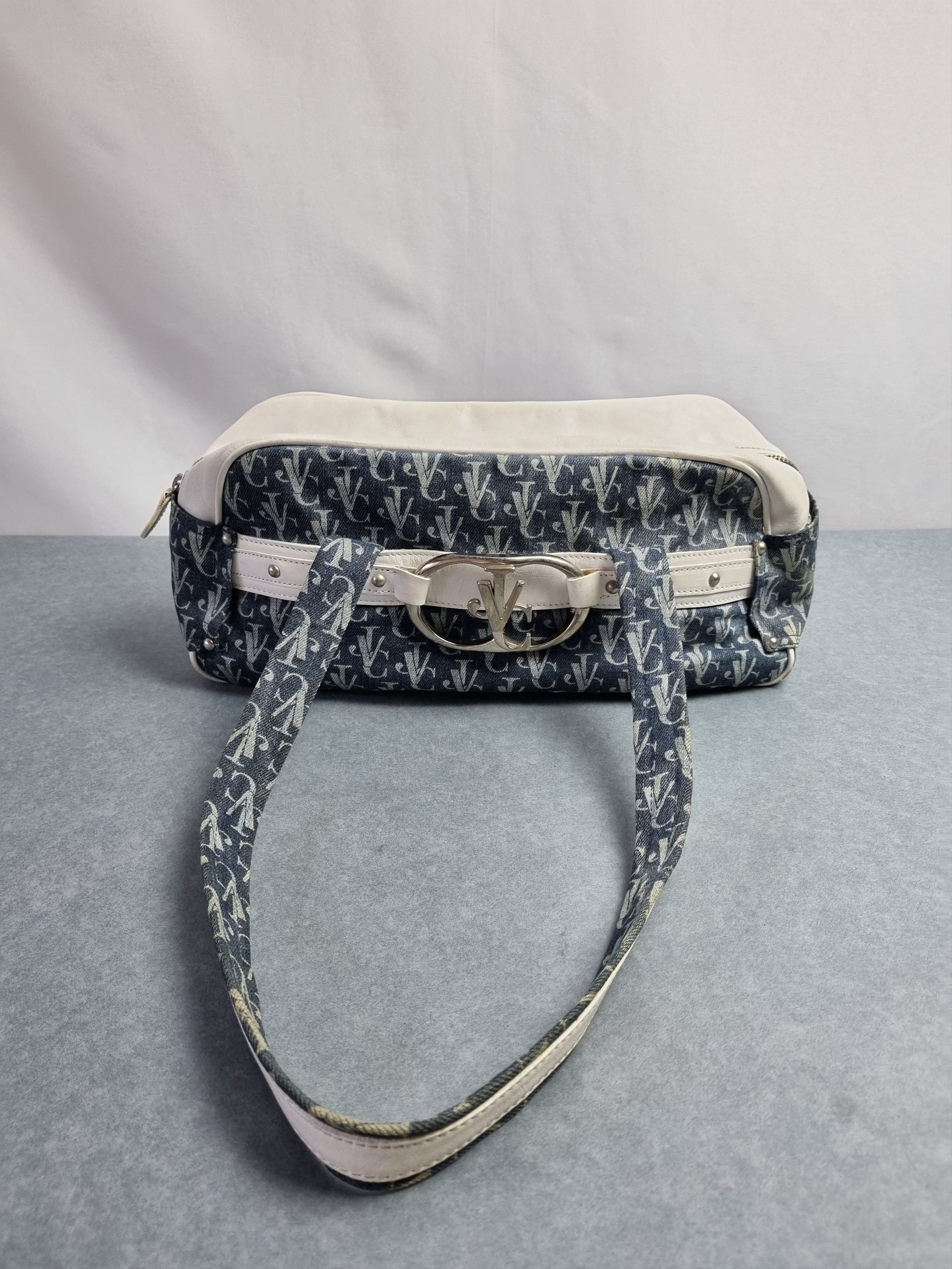 Versace × Versace Jeans Couture × Vintage 90s Rare VERSACE Monogram Mini Shoulder Bag Denim Size ONE SIZE - 3 Thumbnail