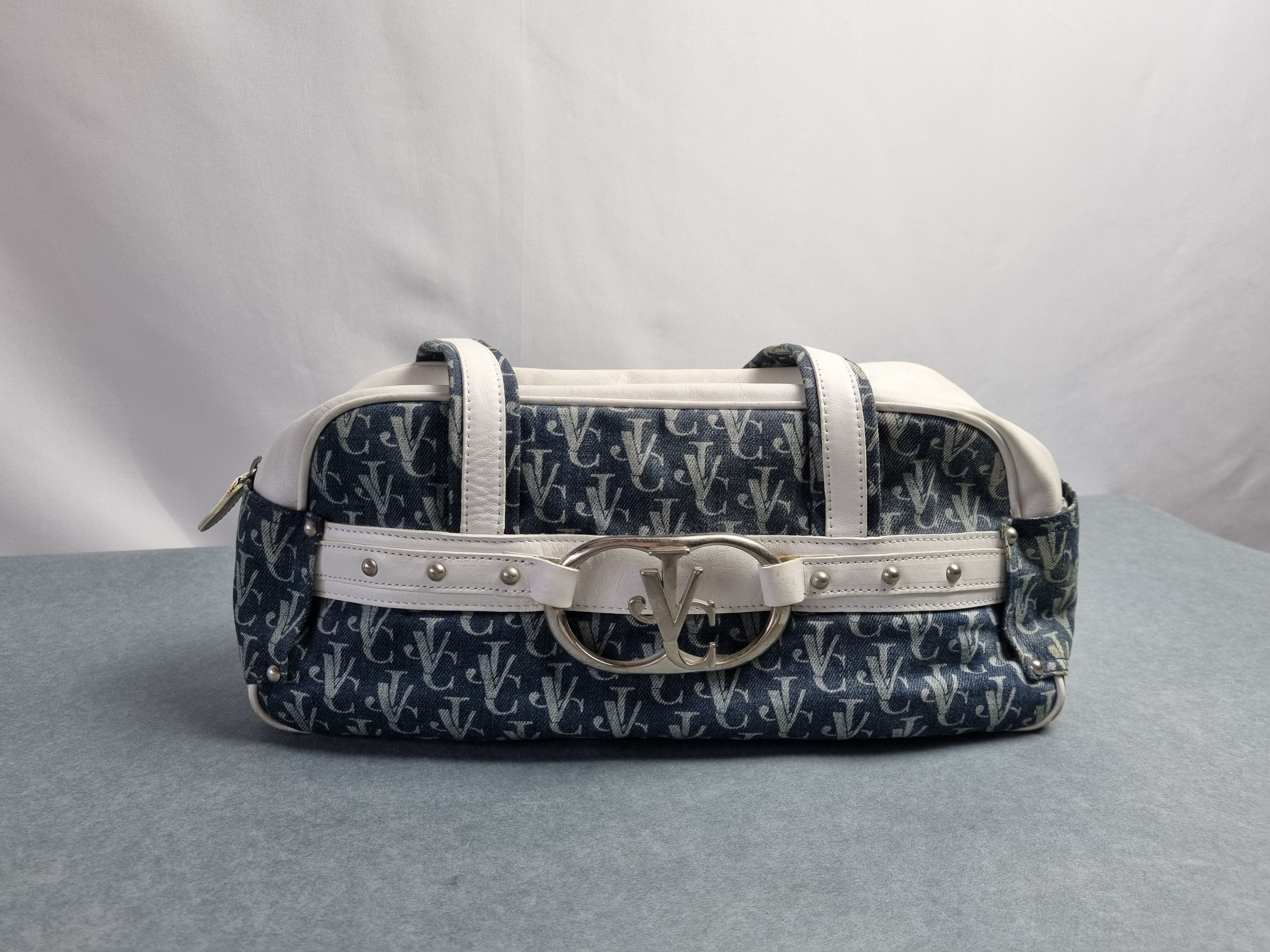 Versace × Versace Jeans Couture × Vintage 90s Rare VERSACE Monogram Mini Shoulder Bag Denim Size ONE SIZE - 4 Thumbnail